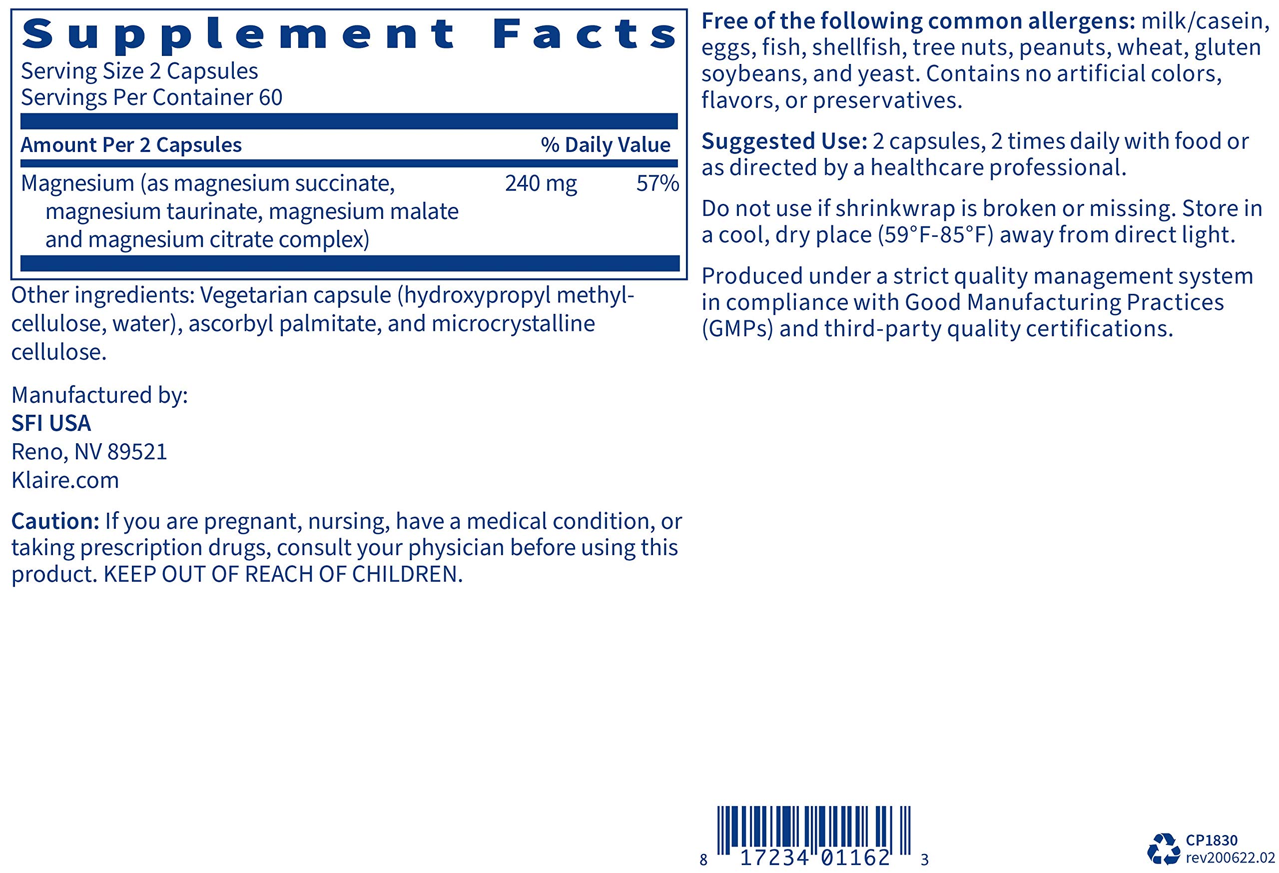 Klaire Labs Mag Complete Premium Magnesium Complex w...B00BN4OMW4