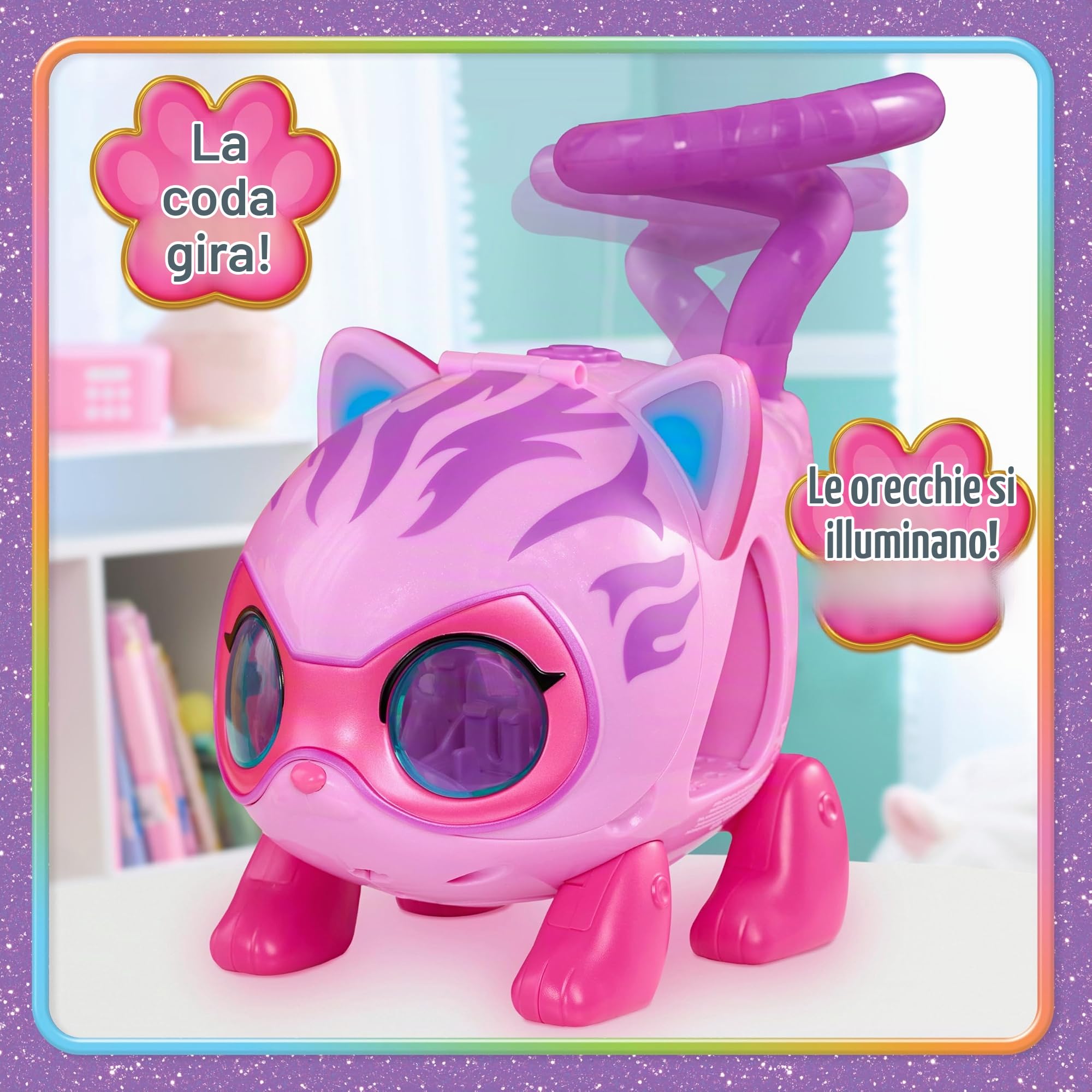 Just Play Elicottero Disney Junior SuperKitties Su-Purr Wild Kitty con luci e suoni, 14 cm, 3 pezzi, personaggi con forma modificabile, giocattoli per bambini dai 3 anni