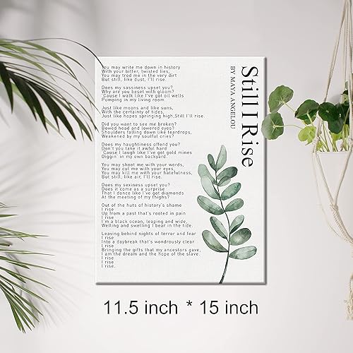 Miniatura 2 de Lienzo decorativo para pared, con citas inspiradoras de "Still I Rise", pintura impresa en lienzo, decoración de pared para el hogar, regalo