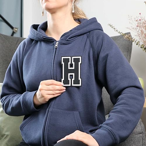 Miniatura 335 de Parches de letras termo-adhesivas de alta calidad – Lindas letras para ropa – Parche universitario para ropa – Letras bordadas de 4 1/2 parches