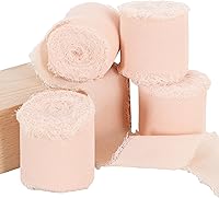 Vista 9 de TONIFUL 4 rollos de cinta de gasa roja - 1 1/2 pulgadas 5.5 yardas de cinta de seda para envolver regalos, bodas, decoración de fiestas, envoltura