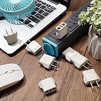 Vista 6 de EBOOT Paquete de 20 adaptadores de enchufe EBOOT Europa a EE. UU., adaptadores de enchufe americano, convertidor de voltaje de viaje, convertidor