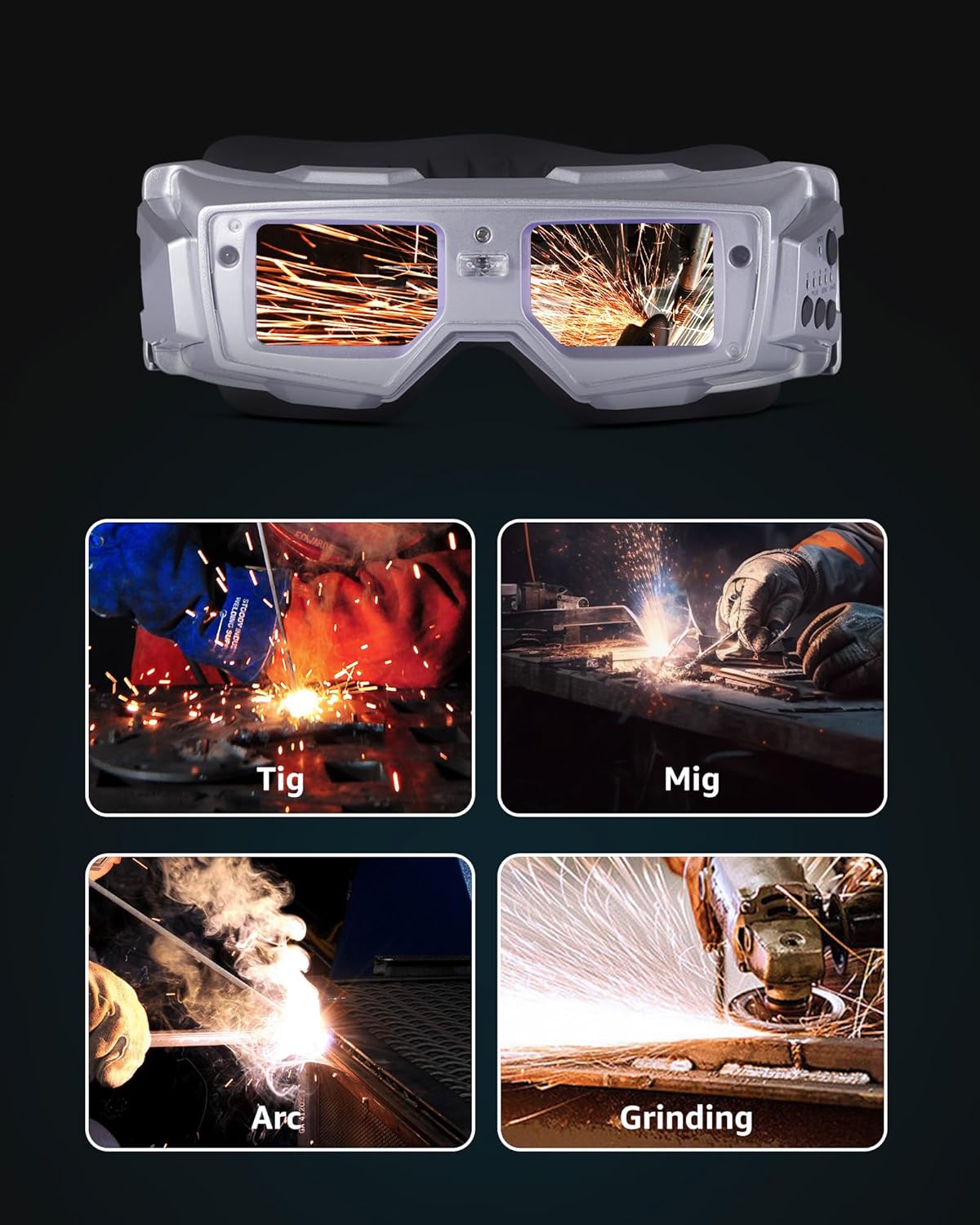 MANUSAGE Welding Goggles for Various Welding and Grinding Applications