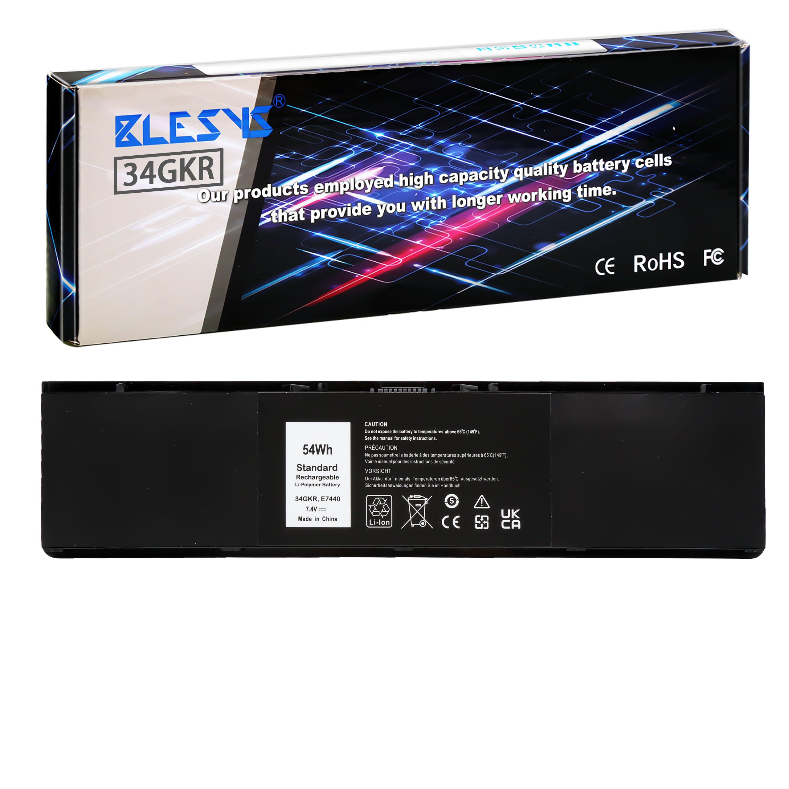 Laptop Akku Für Dell Latitude E7440 E7450 E7420 – 7,4V, 47Wh, Ersatz Für 451-BBFT