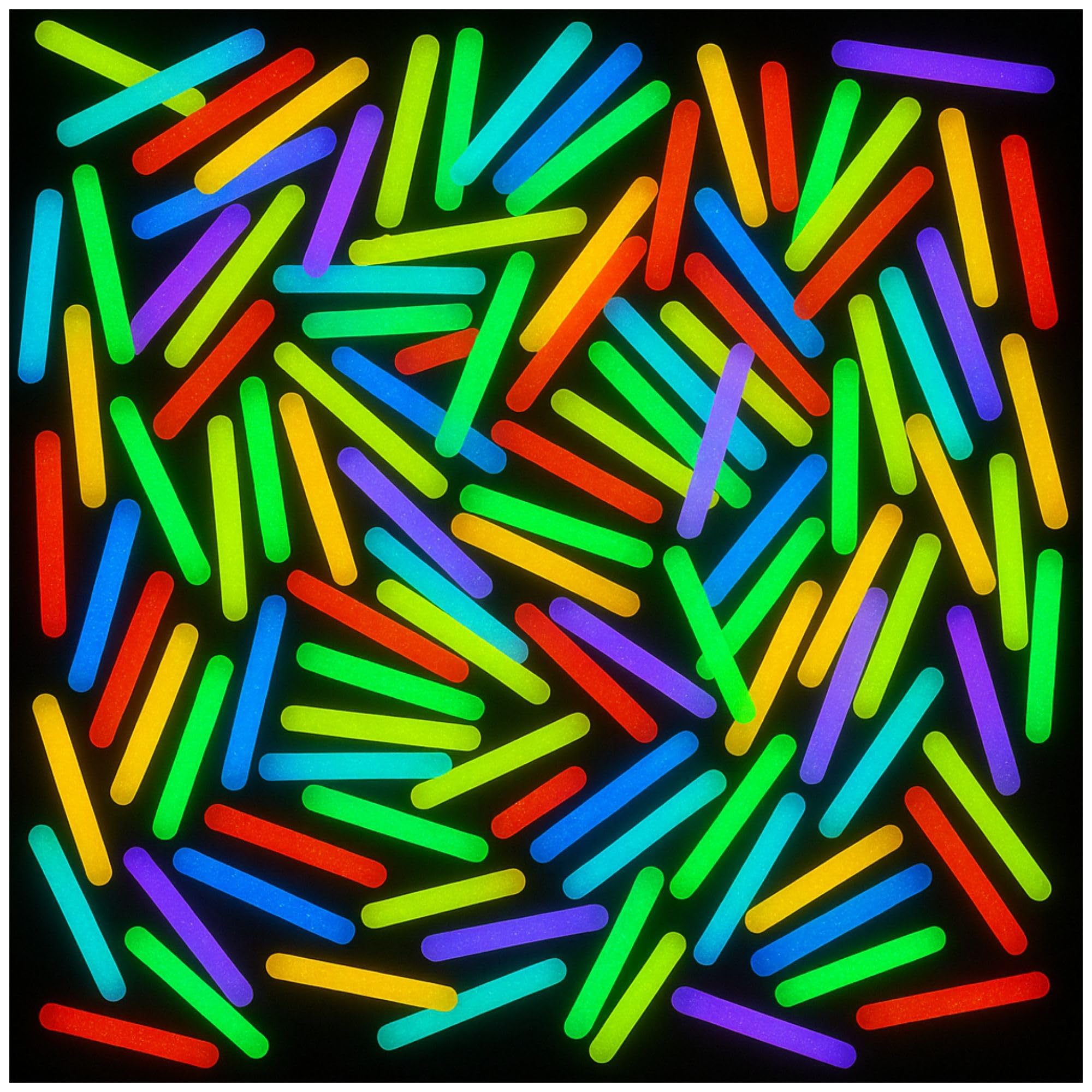 PartySticks Mini Glow Sticks 200 Pack Glow-in-the-Dark Small, for Easter Eggs, 5 Colors, Neon Light Sticks Bulk Party Favors, Easter Basket Stuffer Party Pack, Weddings Classroom Decorations Prizes