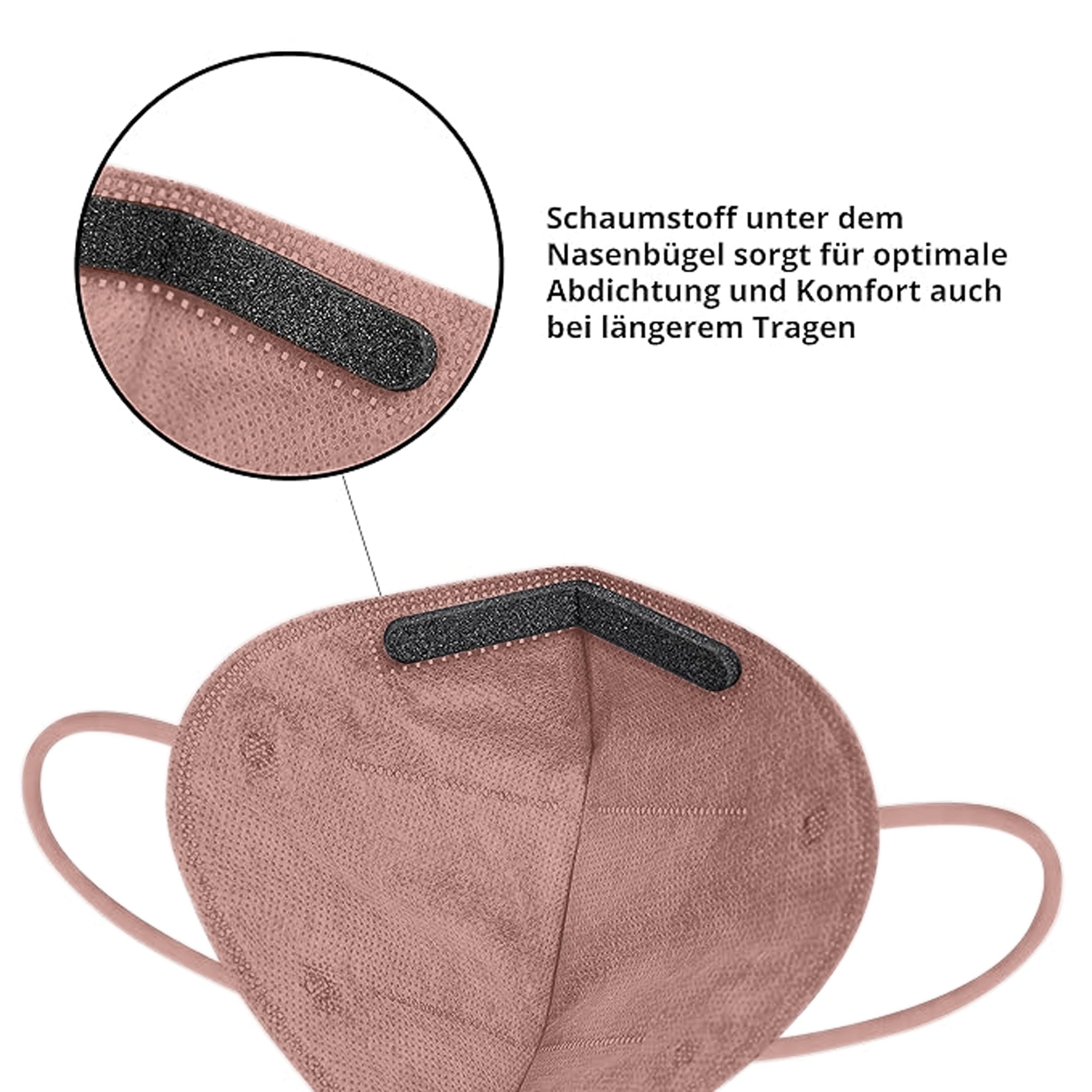 Simplecase - 80 mascherine FFP2, certificate dall'organismo designato ufficialmente 0598, respiratore, maschera per filtro antiparticolato