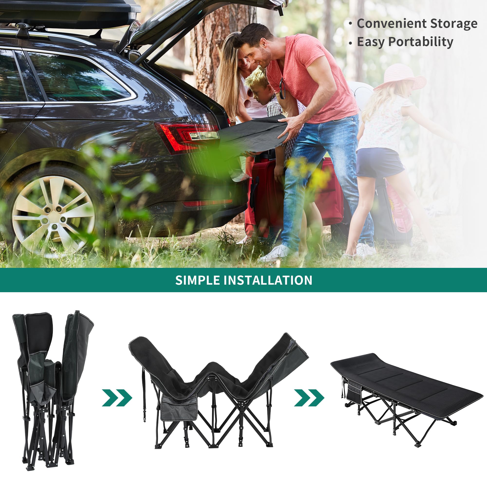 YITAHOME Opvouwbare campingbedden voor volwassenen