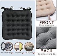 Vista 4 de SINOSSO Cojín para Silla de Oficina con Excelente Efecto de Soporte 1 Paquete, Cojín de Asiento de Computadora de Escritorio de Malla de Aire