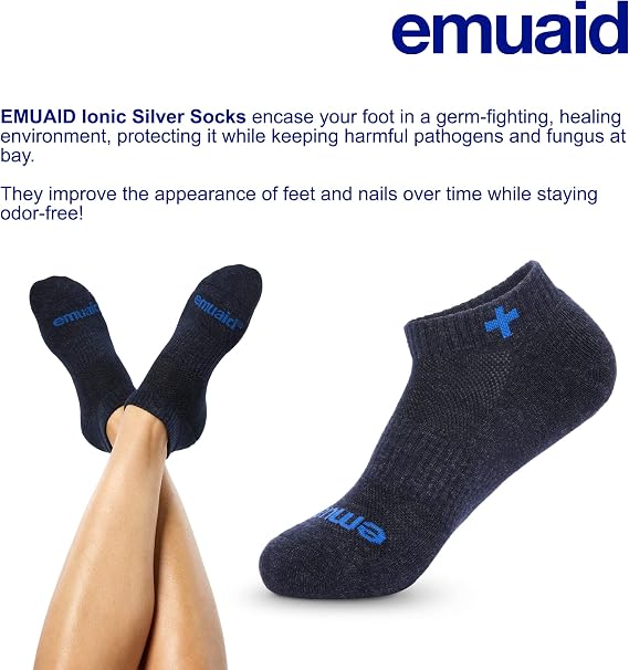 EMUAIDMAX Nail Fungus Travel Companion - EMUAIDMAX Maximum Strength 0.5oz with Silver Ionic Socks is Suitable for Nail Fungus and Athletes Foot