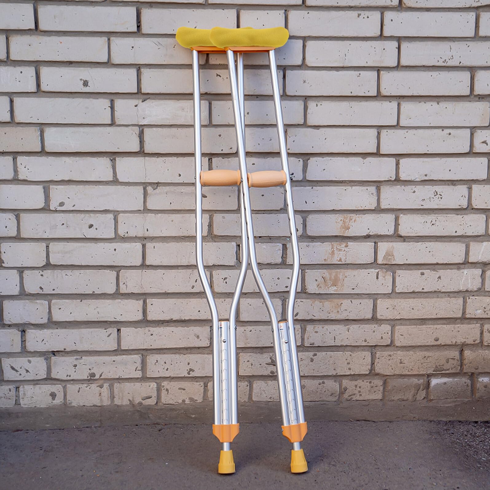 Almohadillas para Muletas Acolchadas Transpirables para Axilas Cojines Ergonómicos Desmontables para Antebrazo de Amarillo