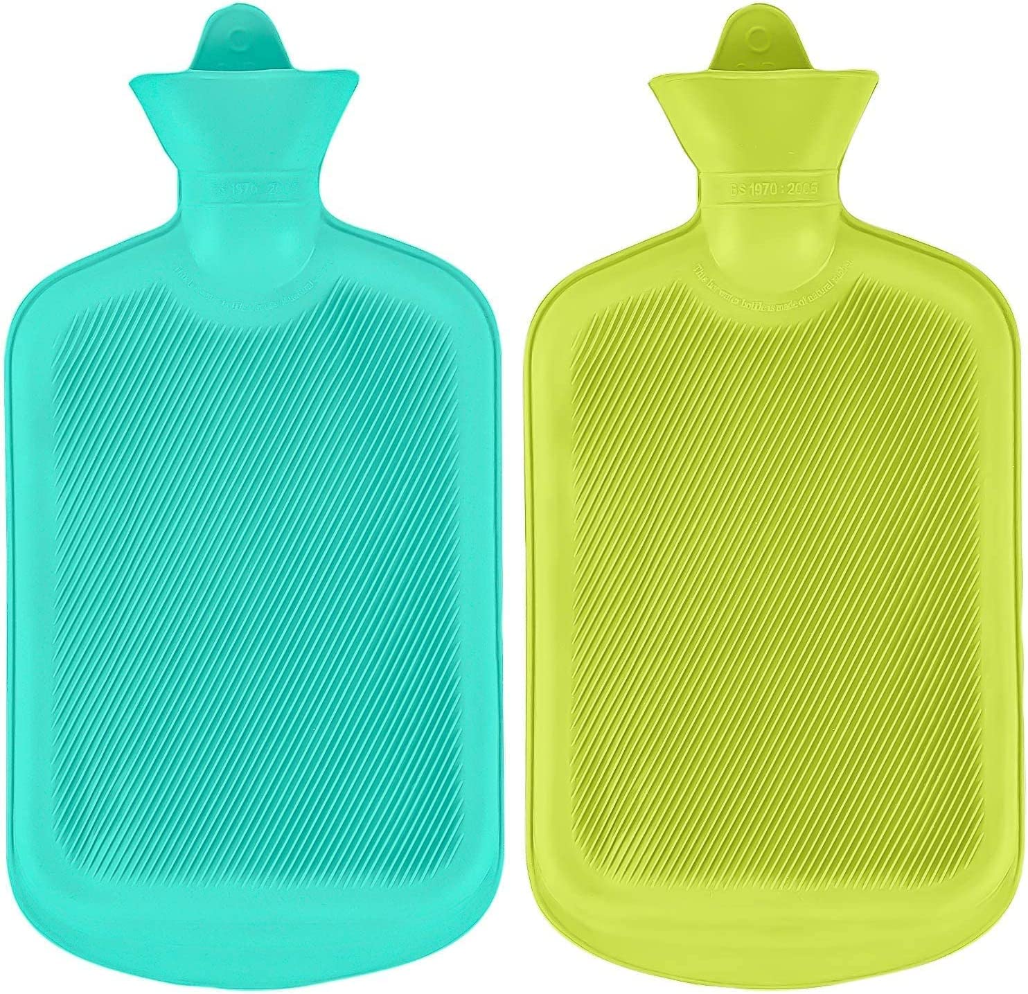 SMIC Rubber Hot Water Bottles, 2 Liter Natural Rubber -BPA Free- Durable Pack of 2 Hot Water Bag for Hot Compress and Heat Therapy, Pain Relief Heating Pad, Random Colors (B0C863RDZW) Amazon Price History, Amazon Price Tracker