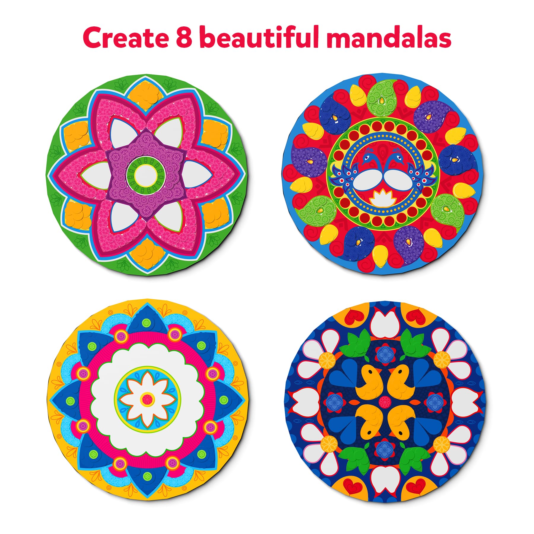 Skillmatics Dot It Sticker, Mandala Art, Mess-Free Fun for Kids 500+ Stickers, Craft Kits, DIY Activity, Travel Toys - Image 4