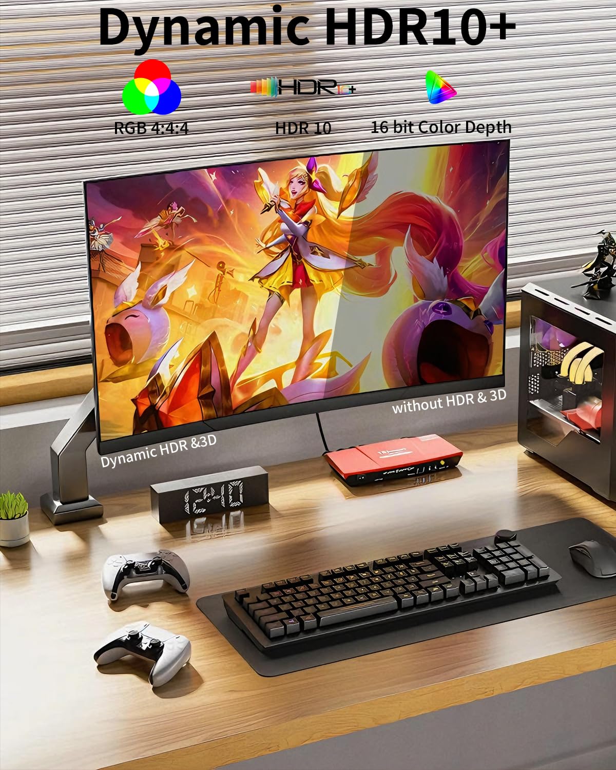 Câble DisplayPort vers HDMI 4K 2M, Unidirectionnel DP vers HDMI Mâle UHD 4K@30Hz/2K@60Hz/1080P@120Hz, Cordon DP vers HDTV en Nylon pour Dell, Vidéoprojecteur, PC de Bureau, NVIDIA, Lenovo, HP