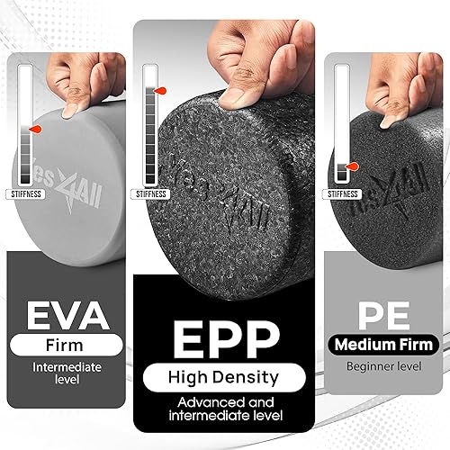 Miniatura 2 de Yes4All Rodillo de espuma EPP para espalda piernas ejercicio tejido profundo y masaje muscular rodillo de espuma extra firme de alta densidad cuello