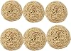 6 pcs Brass Ball Scrubber for Kitchen Scrub Pots Dishes Wall Tub Cleaner Household Cleaning Supplies