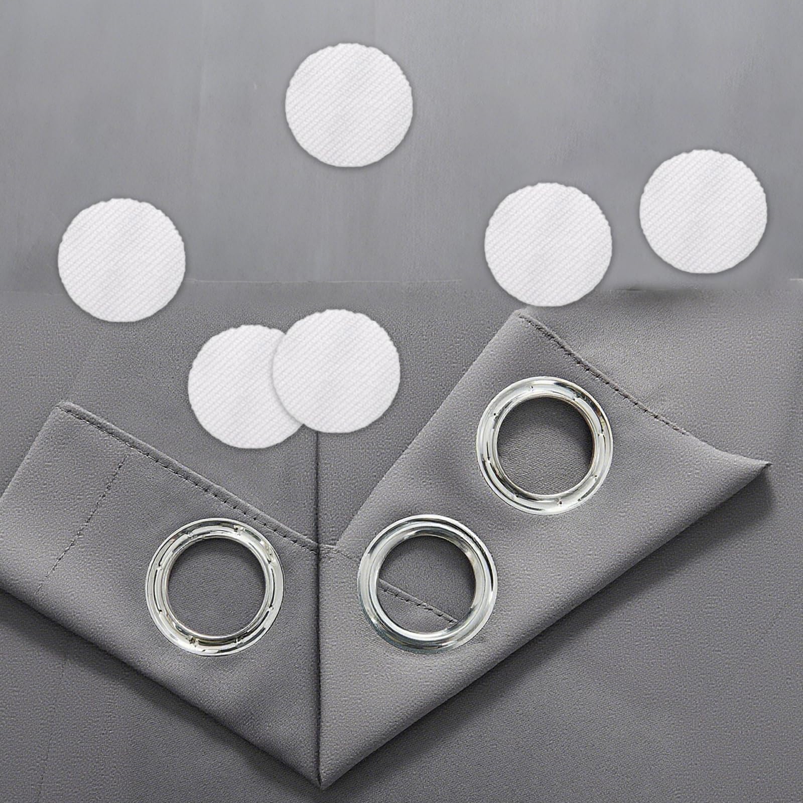 Produktbild von 100 Stück Aufbügelbar Ösenpatch, 20mm Ösen Bügelflicken
