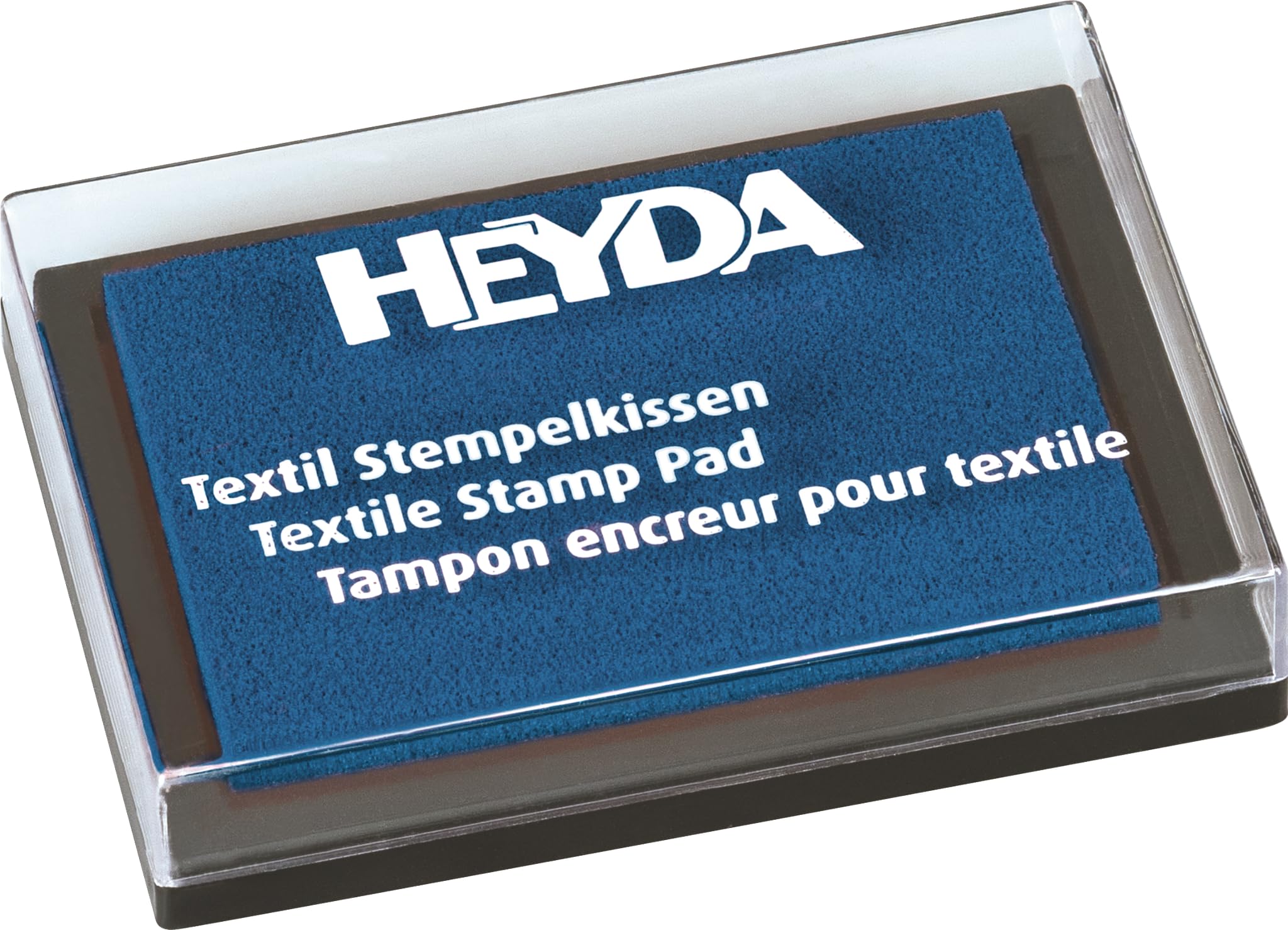 Tampon encreur textile bleu foncé Heyda - 75 x 55 mm