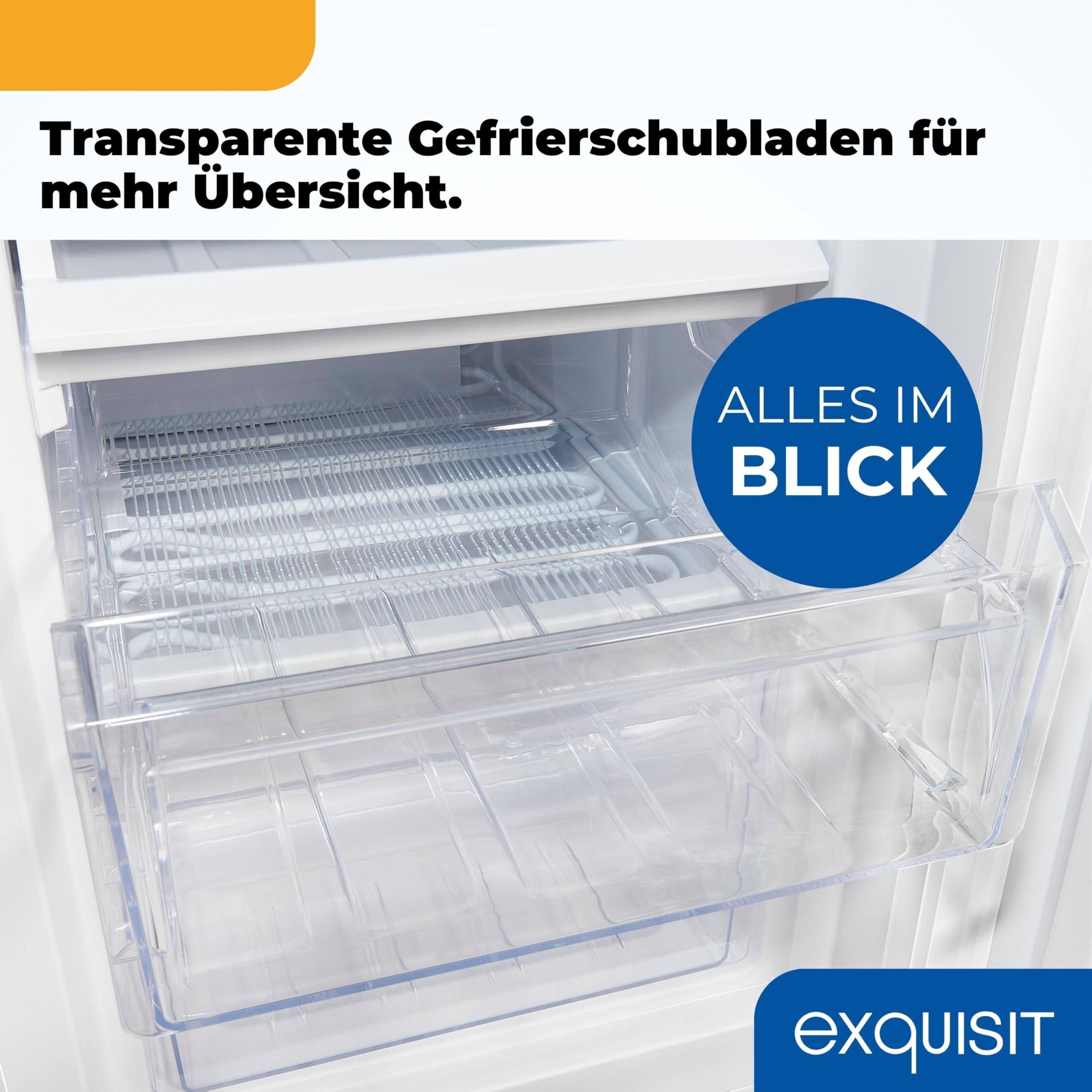 Exquisit KGC5233-60-HE-040D Kühl-Gefrierkombination - Kühlschrank Weiß | 50 cm Breite - 173 Liter - 4-Sterne-Gefrierfach - LED-Beleuchtung - Türalarm - Energieklasse D - 155 kWh/Jahr - Leise