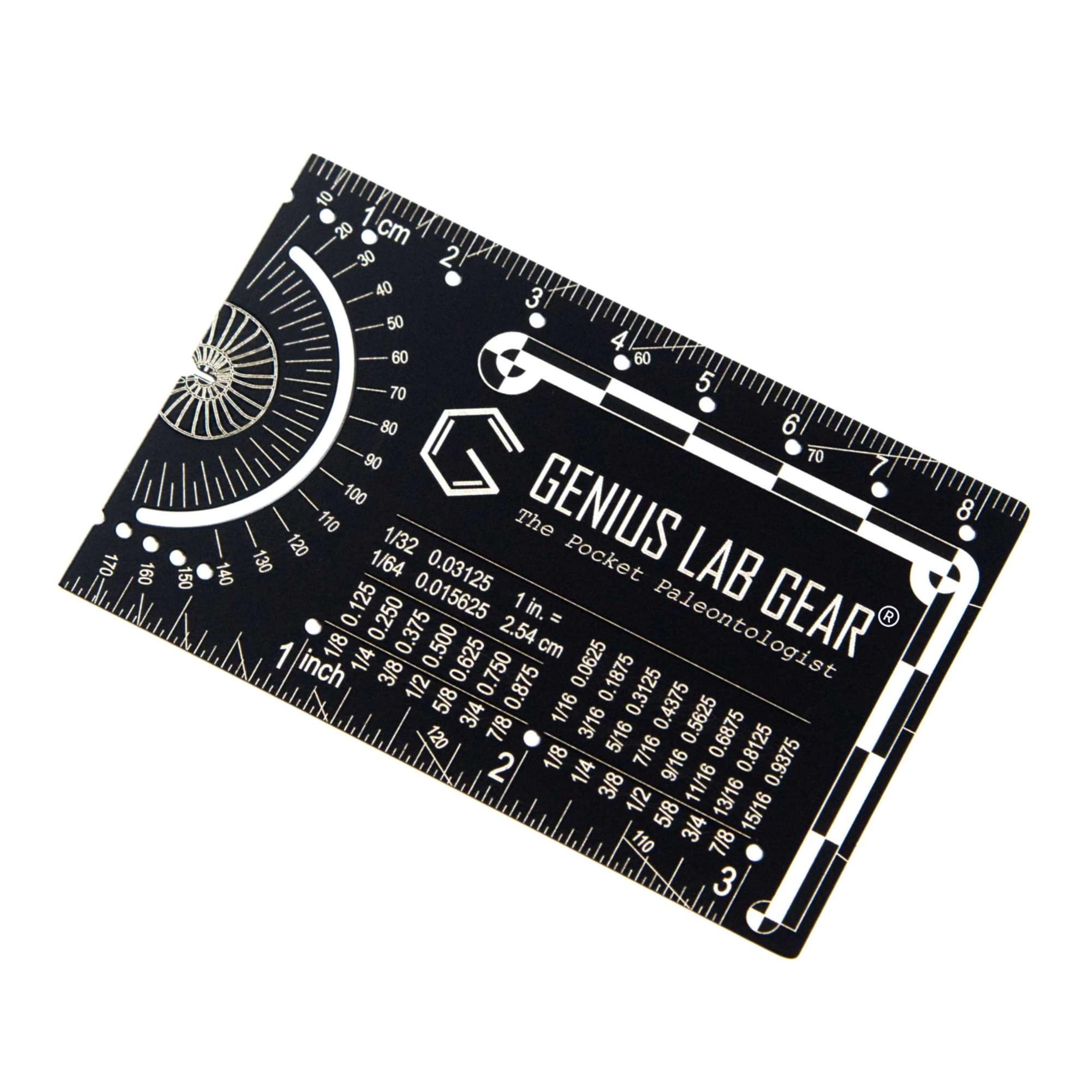 The Pocket Paleontologist - Small Metal Paleontology Ruler Scale, Mini Fossil Dig Multitool Gadget, Cool Tech Geek/Nerdy Archaeology Graduation Gift, Unique 3 Inch Metric Techie Tool - Genius Lab Gear-picture-12