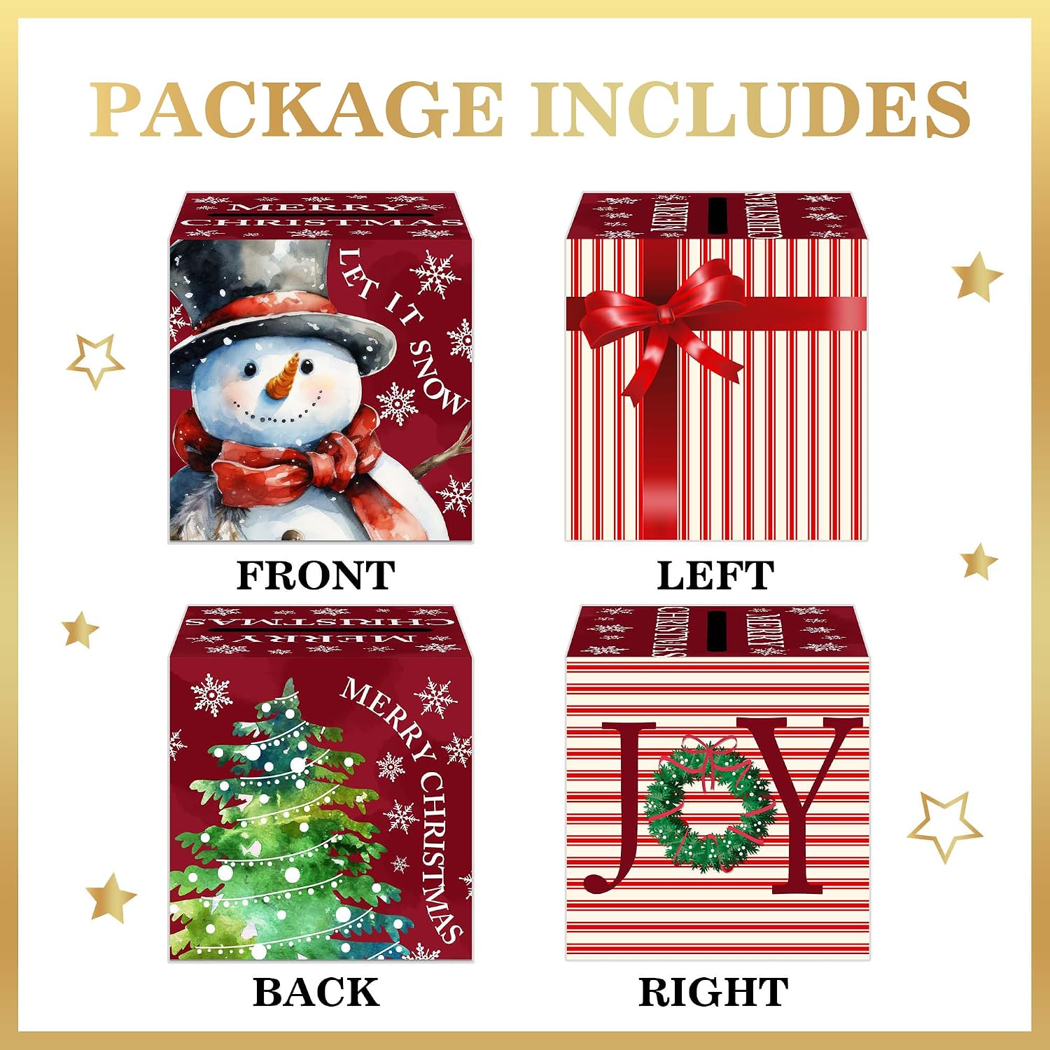 Money Box for Cash Gifts, Christmas Party Gifts, Xmas Money Box for Cash Pull, Merry Christmas Money Gifts Box with Pull Out Card and Cash Holder, Xmas Money Pull Box for Kids Adults image 3
