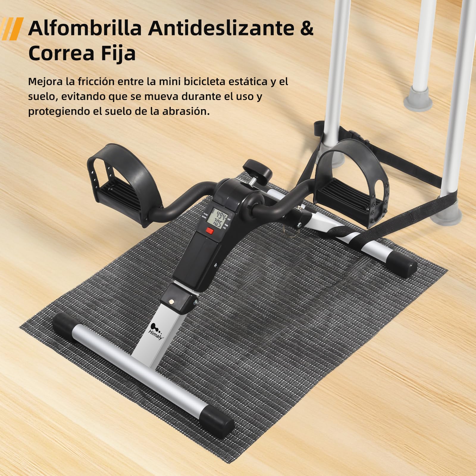 himaly Mini Bicicleta de Ejercicio Plegable Portátil para el Hogar Pedal Ejercitador Gimnasio Fitness Brazo Pierna Entrenamiento Resistencia Ajustable con Pantalla LCD para Mujeres y Hombres