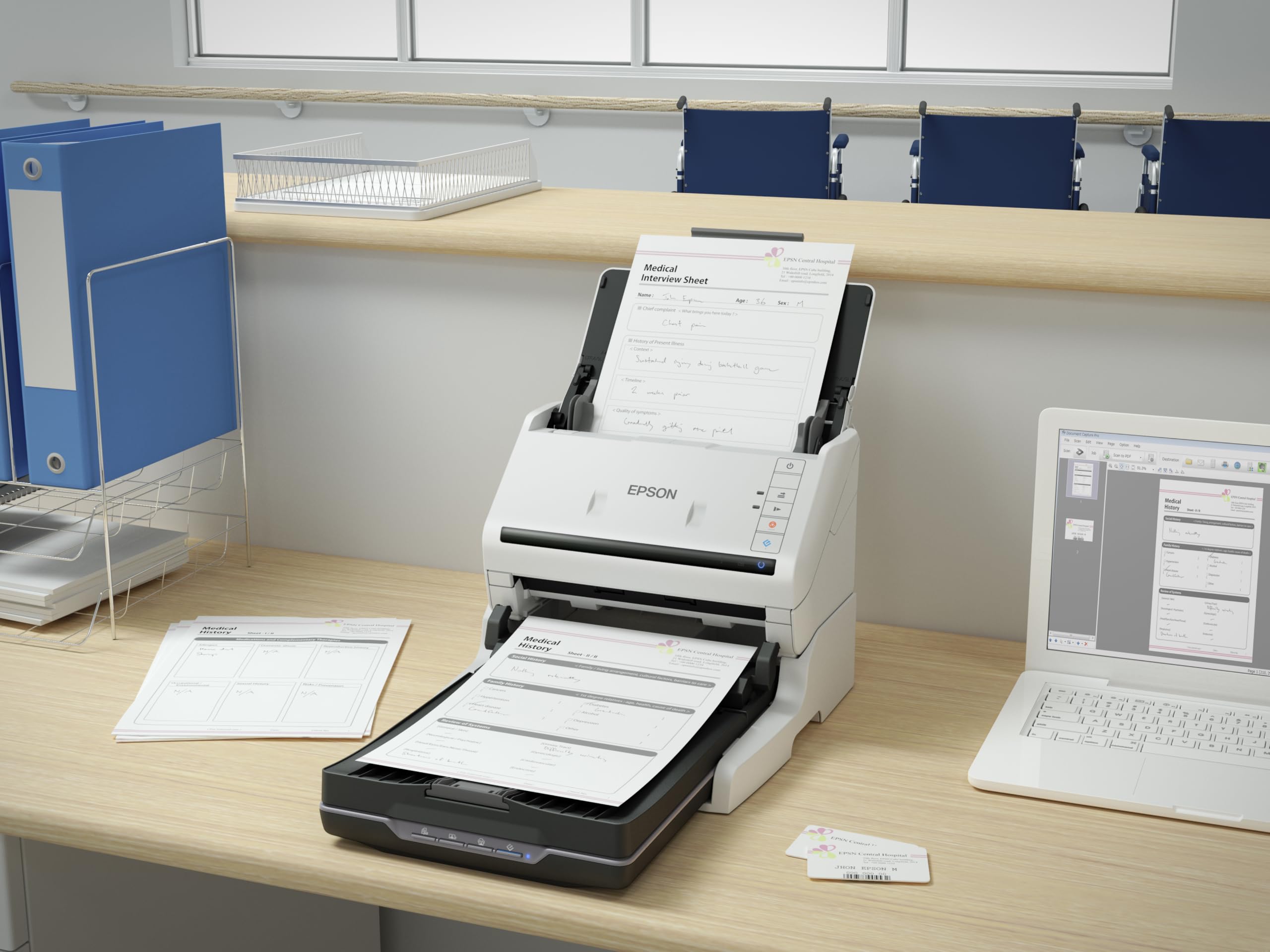 EPSON WorkForce DS530II Scanner USB 3.0 Flachbett 600DPI 30BIT
