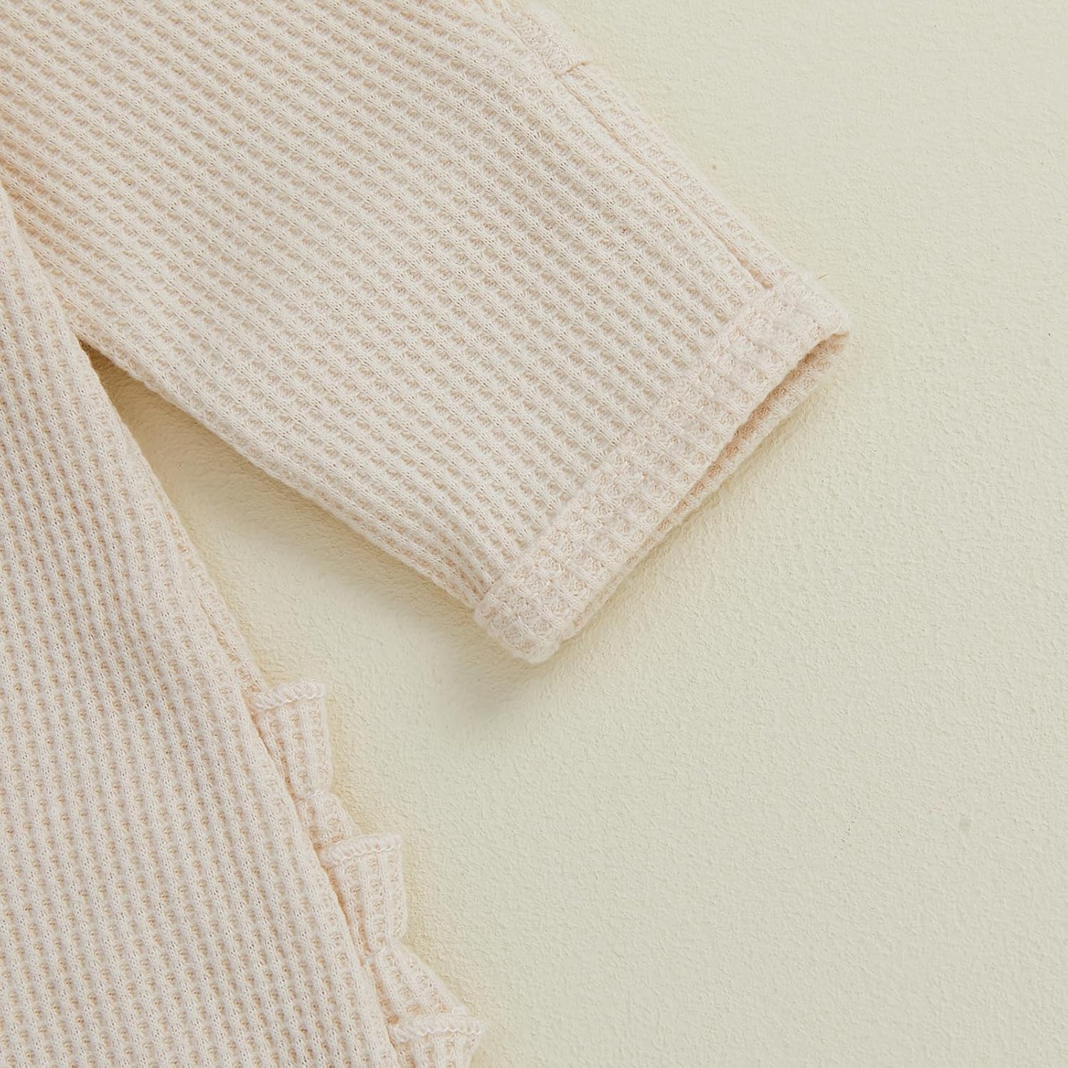 My First Easter Baby Girl Outfit Newborn 0 3 6 Months Bunny Onesie Waffle Knit Sweater Romper and Headband - Image 5