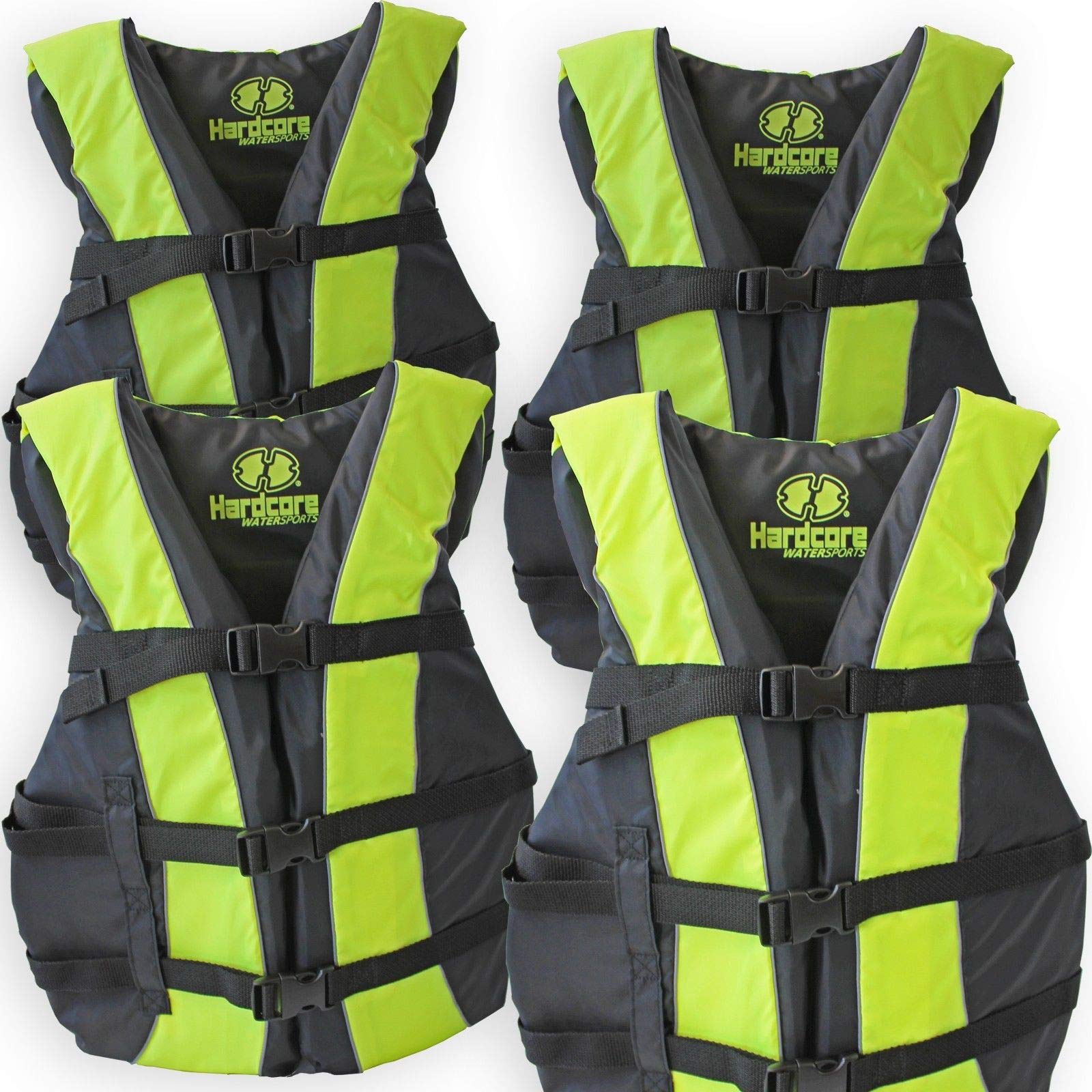 Buy Hardcore Life Jacket 4 Pack Paddle Vest for Adults; Coast Guard