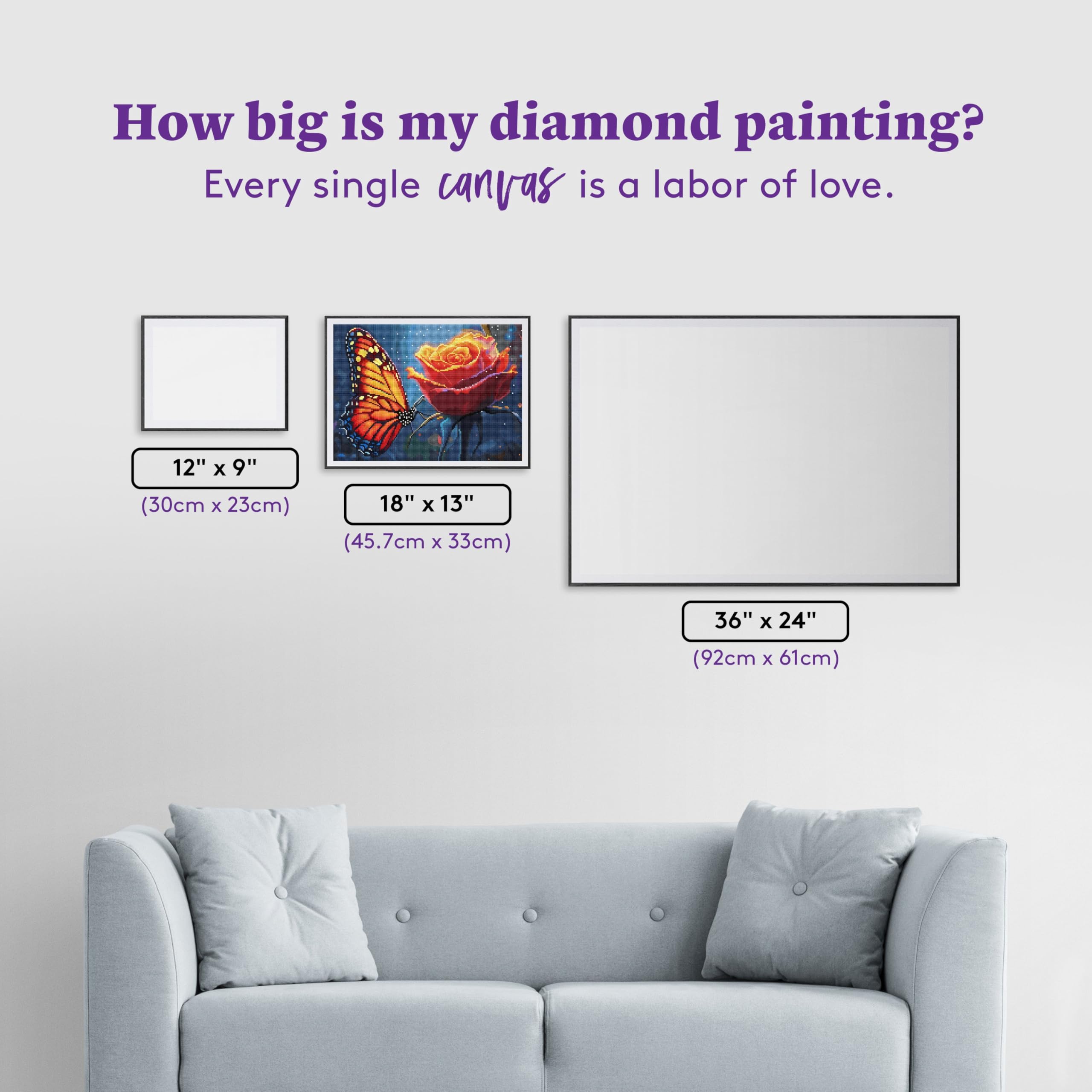 DIAMOND ART CLUB Kit de pintura de diamante monarca brilhante