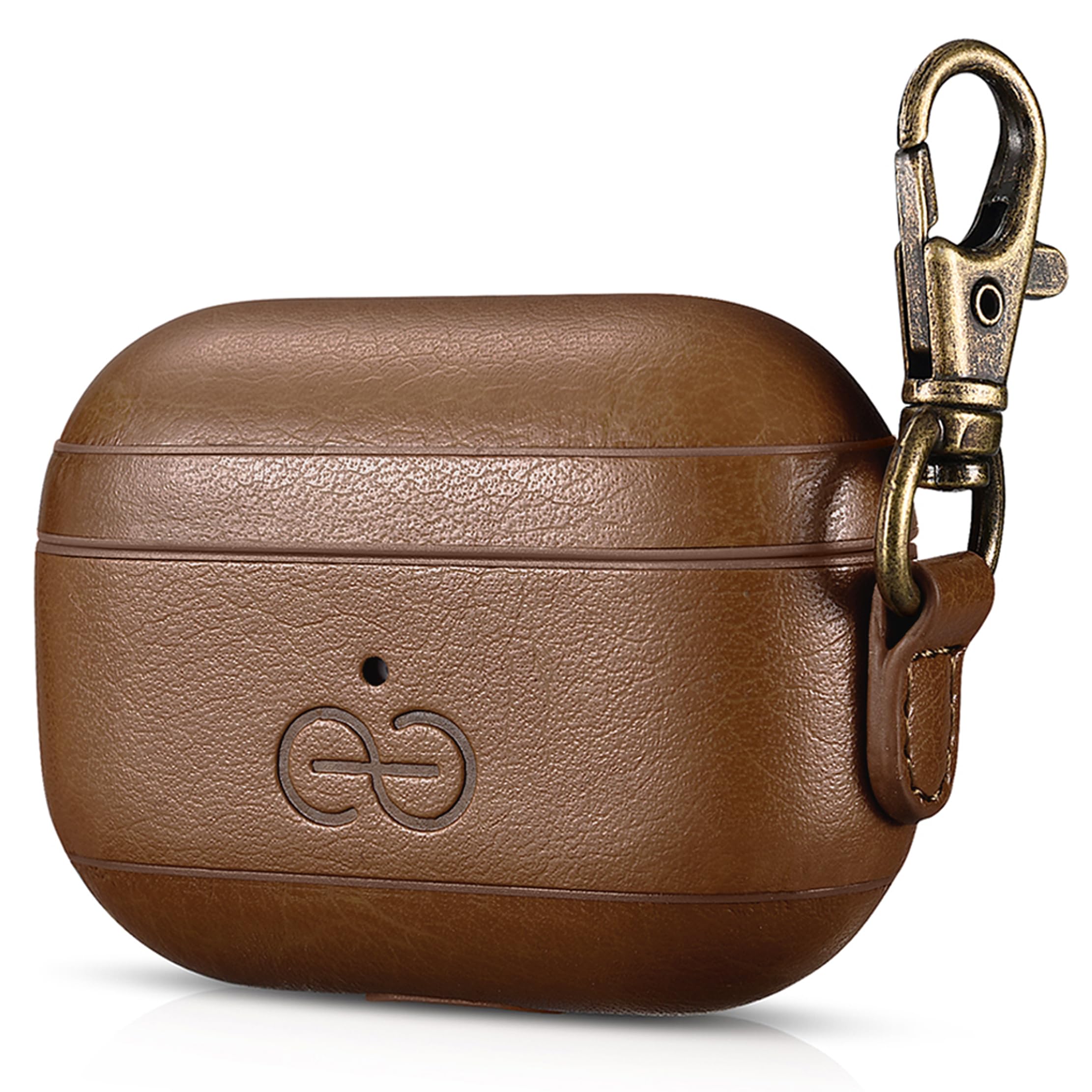 Dreem Om Case Cover with Keychain Clip Compatible with AirPods 4 for Apple AirPods 4th Generation, Vegan Leather AirPod Case for Men & Women, Luxury Earbuds Accessory for iPhone - Caramel — view 28