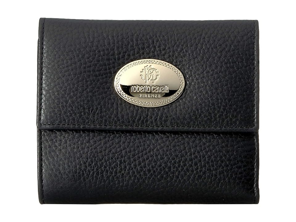

Roberto Cavalli Flap Wallet (Black) Wallet Handbags