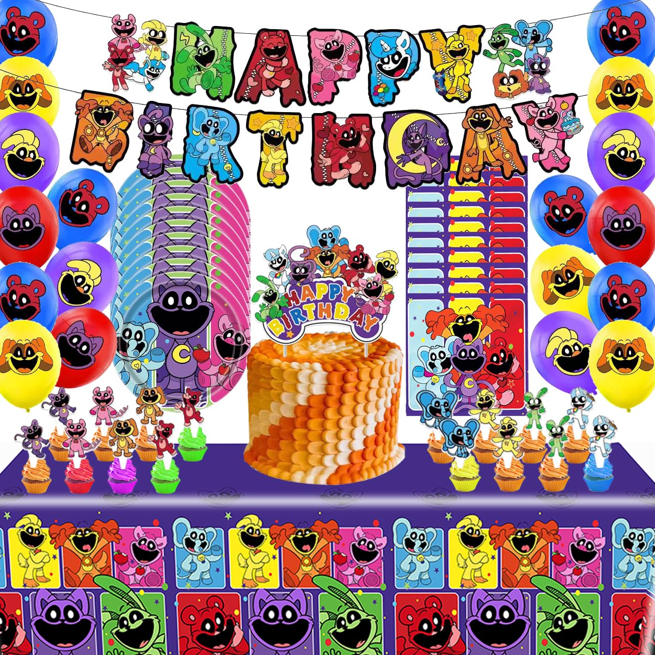 Smile Party Supplies, Game Party Decoration, Birthday Party Supplies, Gift for Friends