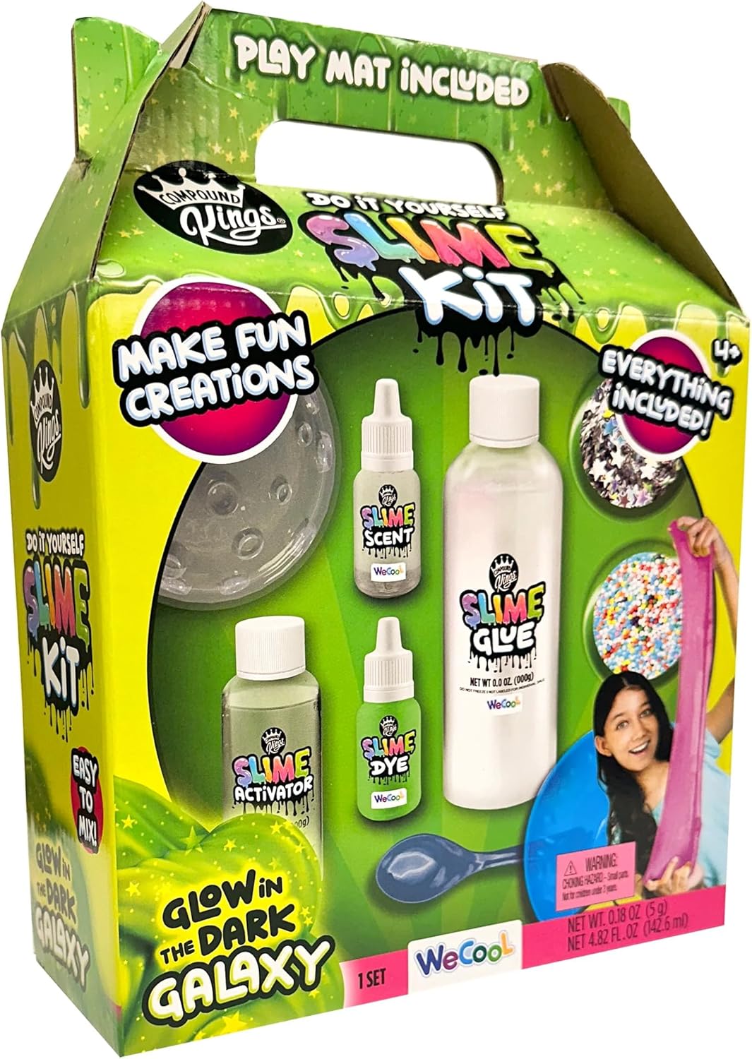 Compound Kings Glow in The Dark Slime Kit, NonSticky