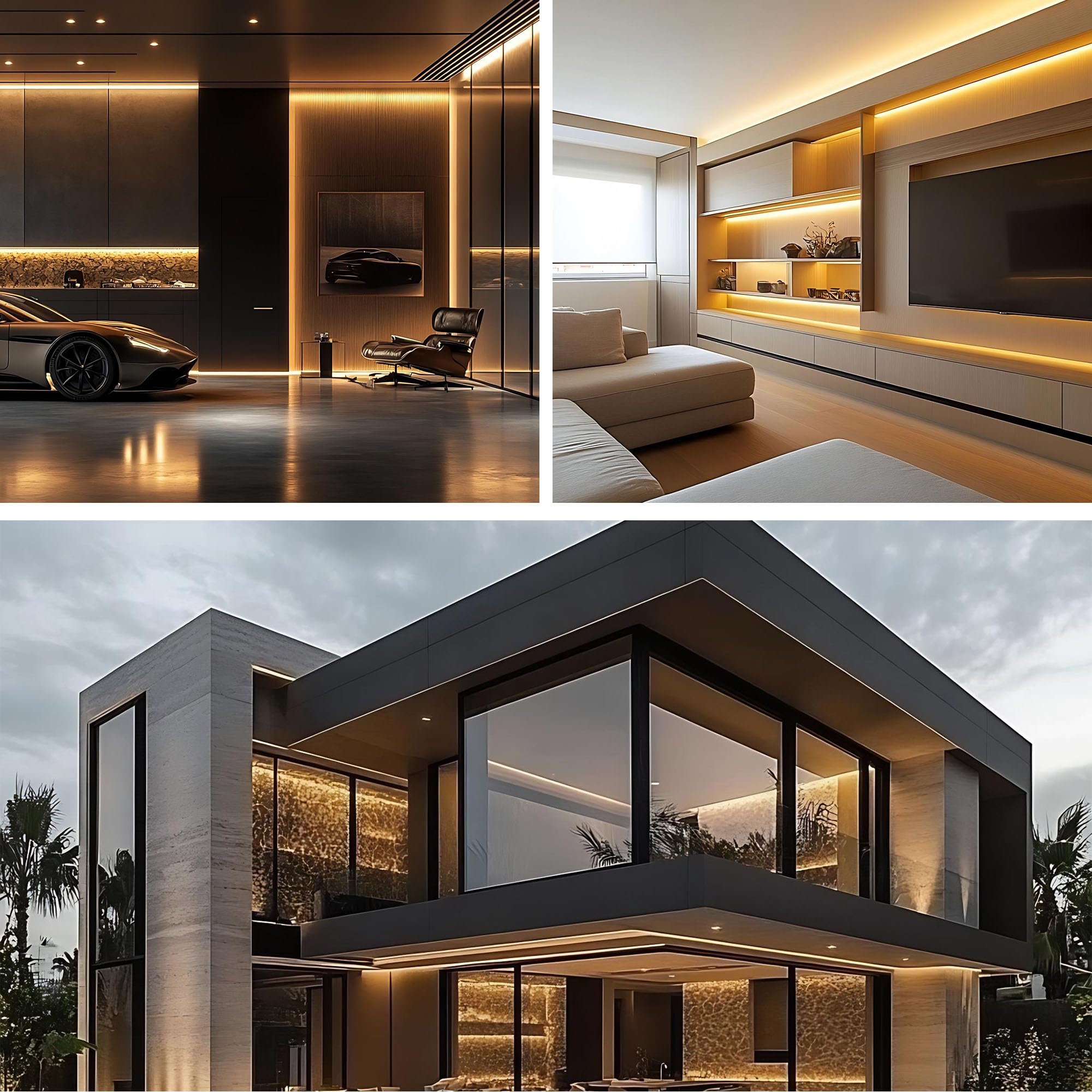 10 x Profil de construction sèche LED 2m - Profil en aluminium sur rail encastré avec diffuseur - Canal d'encastrement LED pour éclairage indirect de plafond, plaque de plâtre, mur et plafond