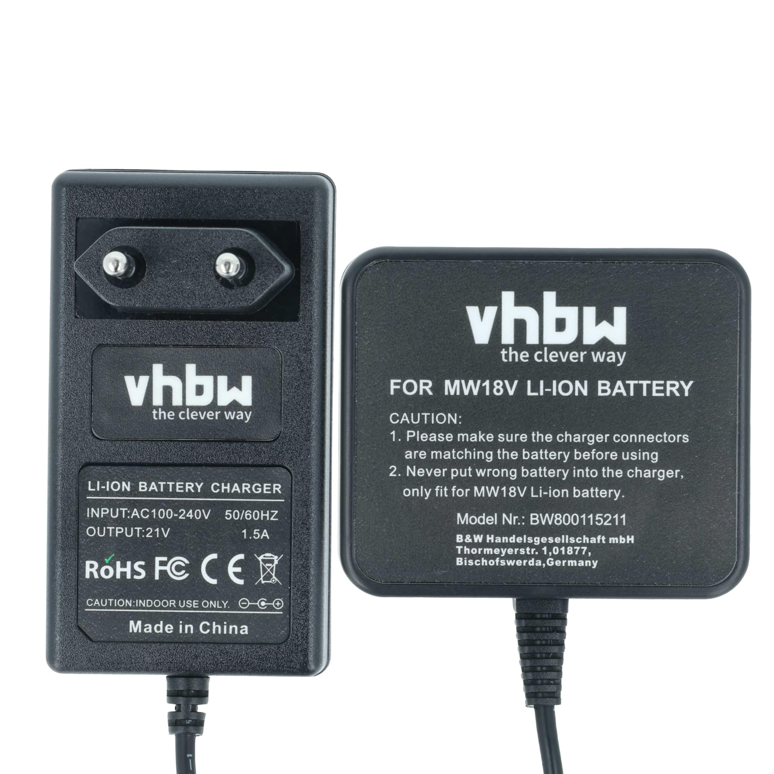 vhbw Chargeur Compatible avec BTI appareils 18 V à partir de 4/2013