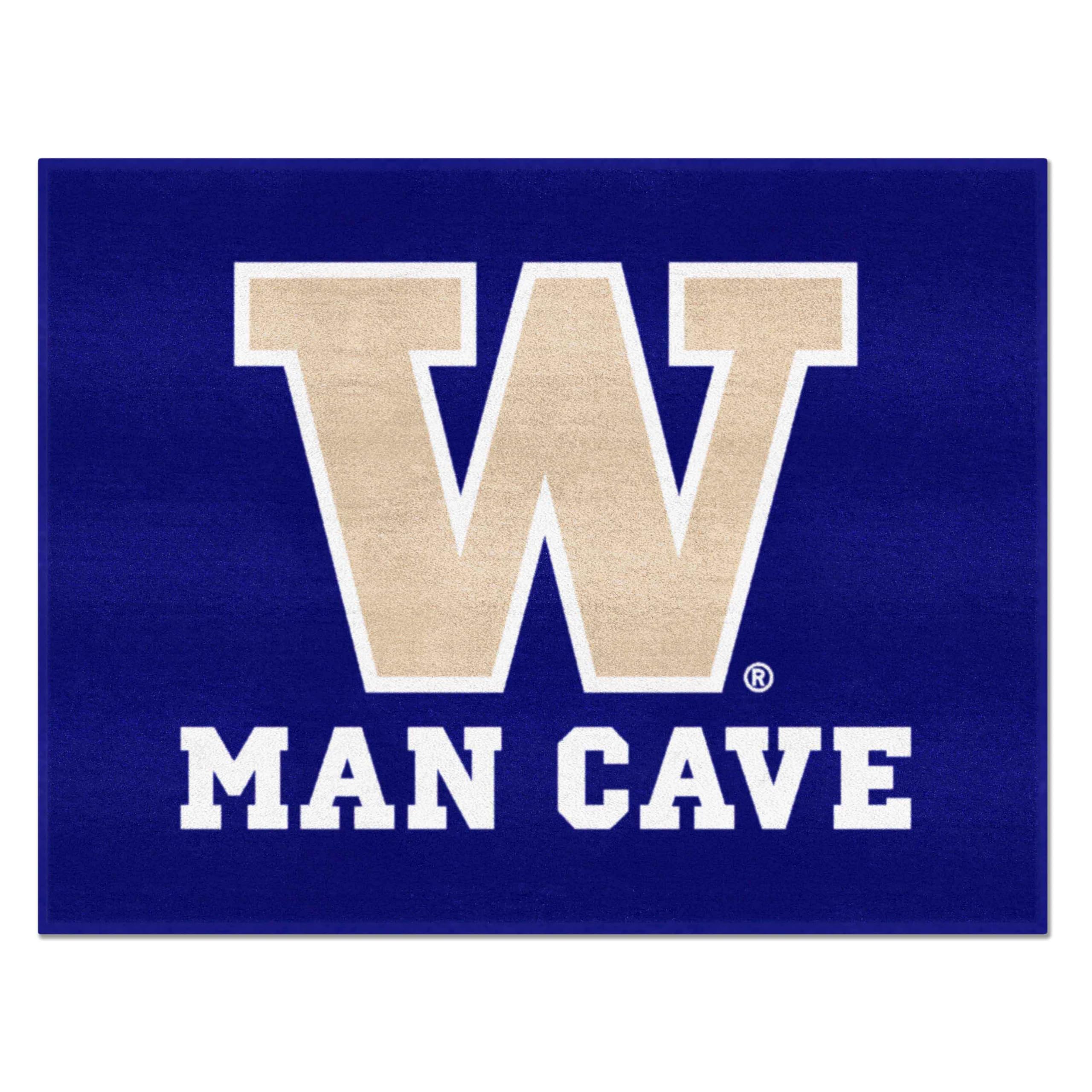 Alfombra NCAA Washington Huskies de 34x45 pulgadas pequeña en color negro para fan