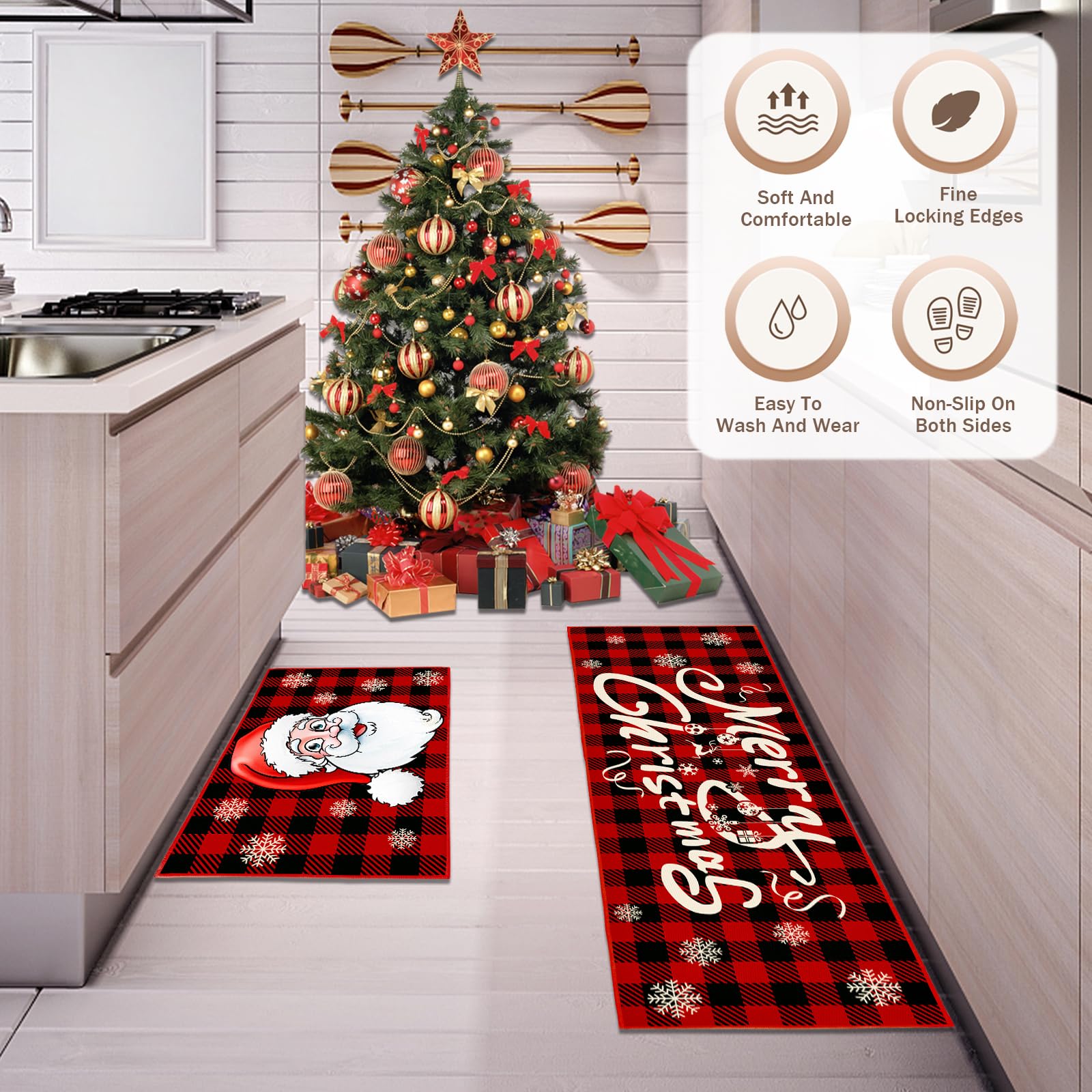 Tapis De Sol De Noël, Paillasson Motif Décoratif D'intérieur, Tapis De Bain Pour Salle Et Chambre 40 X 60cm | Leroy Merlin