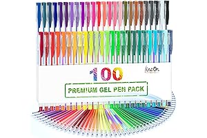 Ultimate Coloring Companion: 100-Pack Gel Pens for Vibrant Artistic Expressions