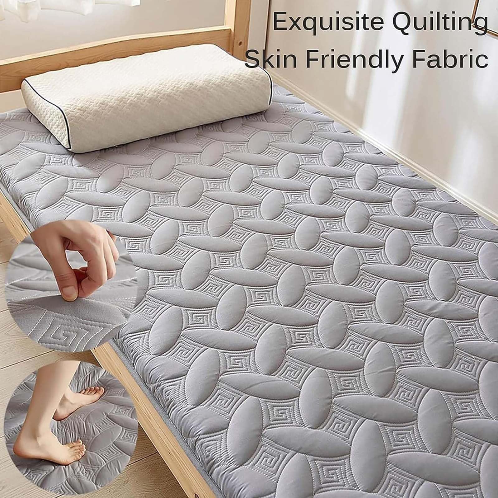 Japoński składany materac futon przenośny materac podłogowy materac kempingowy 180 x 200 cm wygodny i oszczędzający miejsce futon do domu i podróży