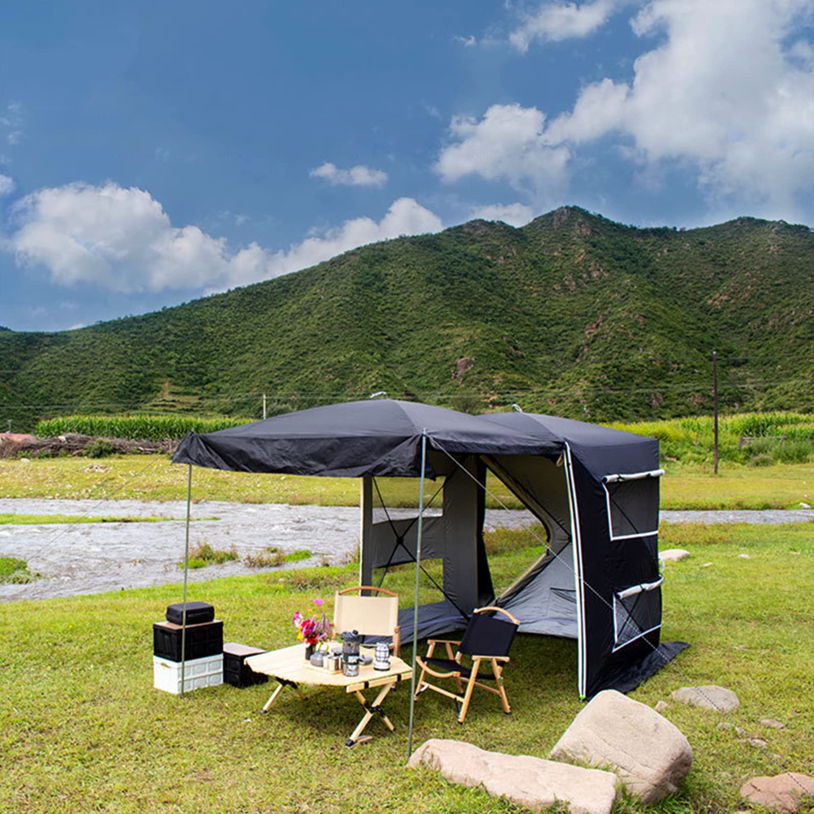 Auto Heckzelt für Camping | SUV Heckklappe Vorzelt Pop Up Zelt für Minivan, Limousine, Schrägheck, Kofferraumzelt, tragbares Baldachin für Outdoor-Abenteuer