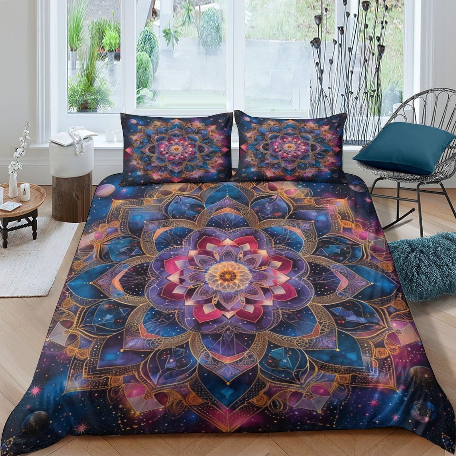 Parure de lit 200x200cm anti-plis en tissu respirant pour un sommeil réparateur