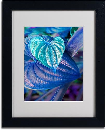 Miniatura 2 de Trademark Fine Art Patty Tuggle - Arte enmarcado de corazones de neón con marco negro, 11 x 14 pulgadas