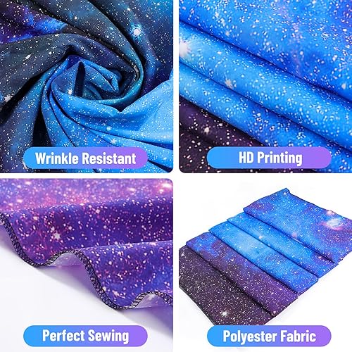 Miniatura 5 de Apdidl - Tapiz de galaxia para dormitorio, espacio estético, cielo nocturno azul estrellado, estrellas, universo, tapiz nebuloso misterioso para