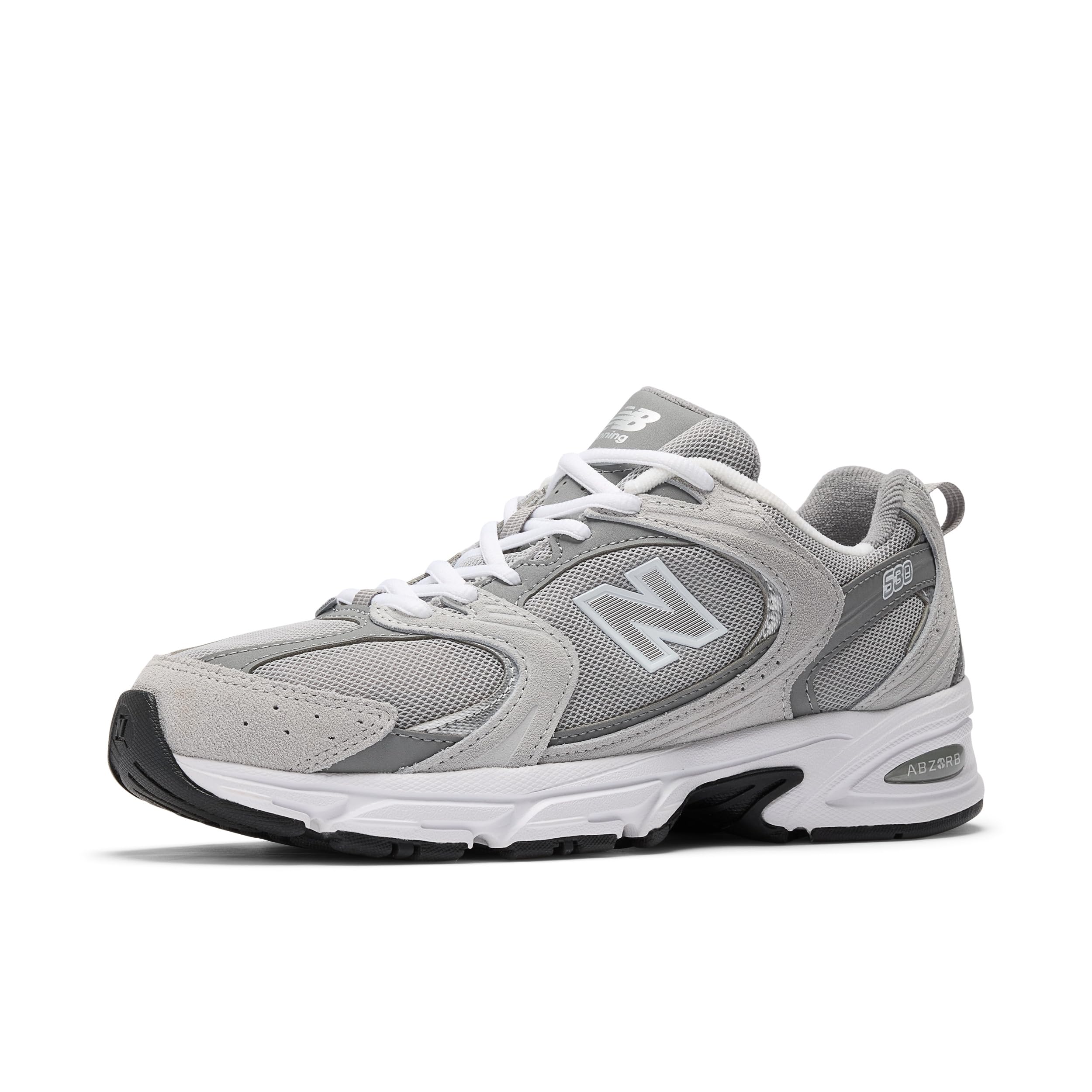 New Balance Unisex. MR530 Zapatillas De Piel 530 Gris (38), Plano, Cordones, Casual-image