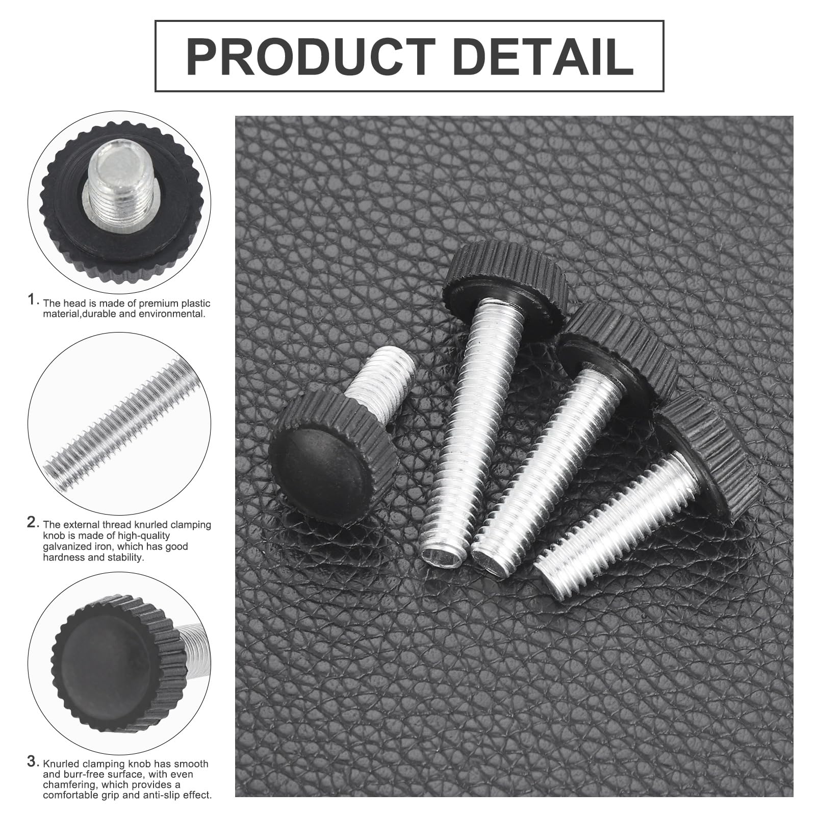 70PCS M6 Thumb Screws - Knurled Grips & Clamps -4