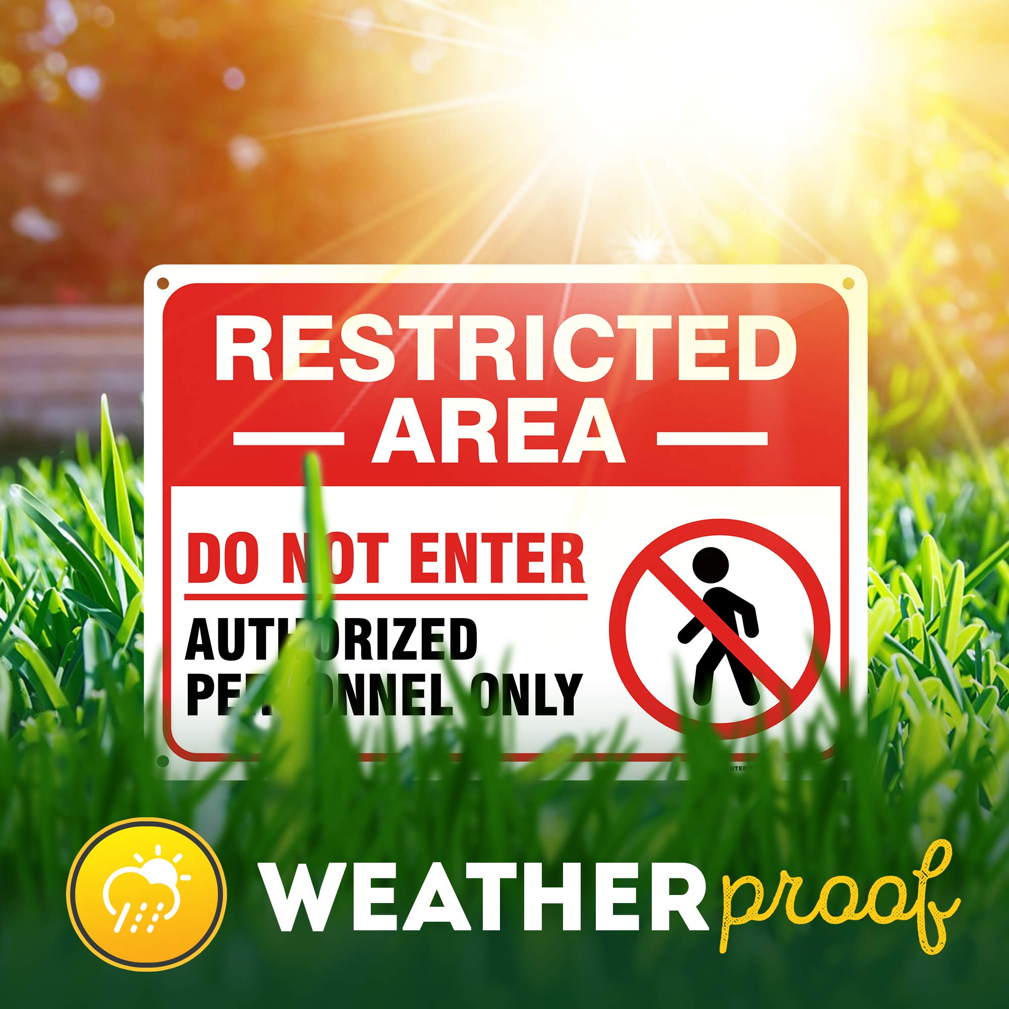 Buy Warning Restricted Area Sign Authorized Personnel Only Easy
