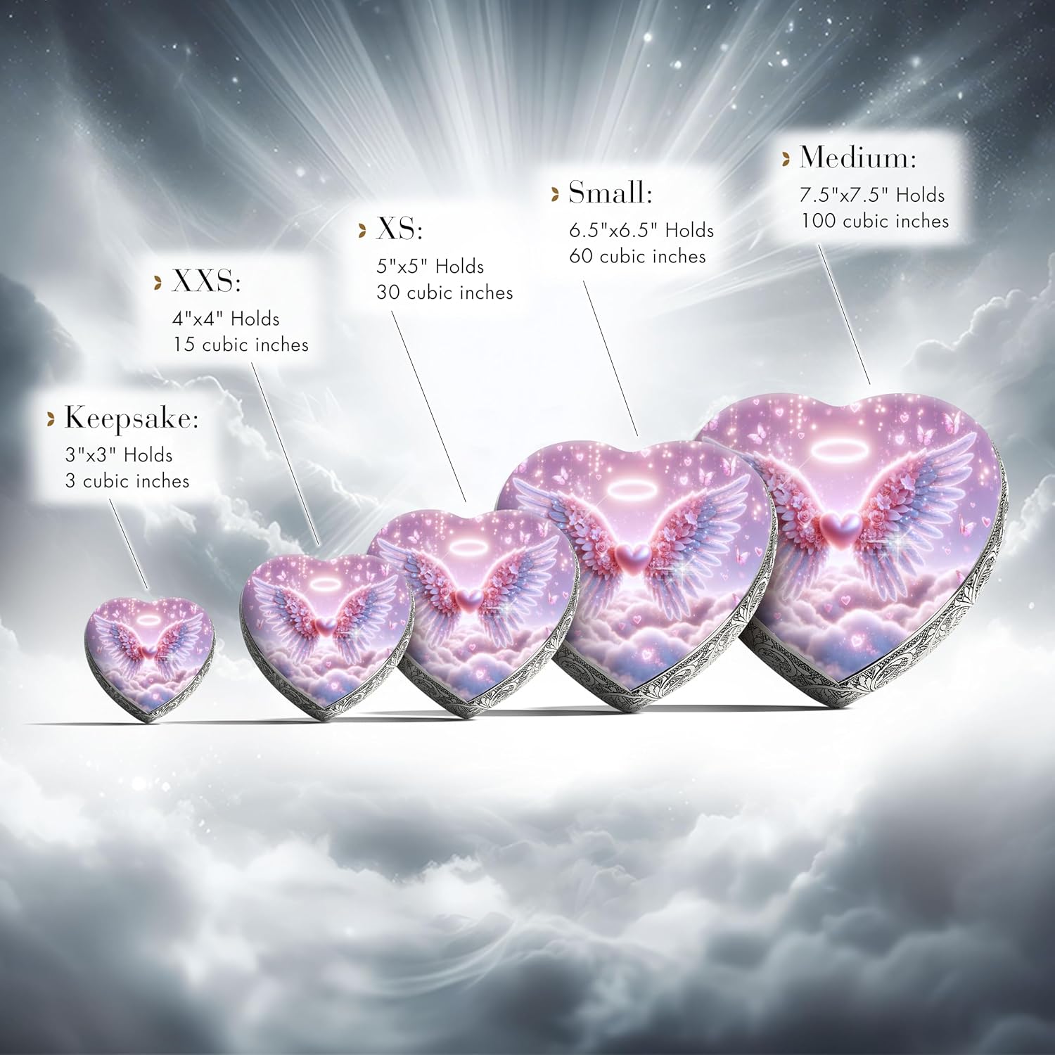 Pink Angel Baby Urns for Ashes Personalized Baby Urn and Decorative Infant Urns for Baby Girl and Infant Urns for Baby Boy Keepsake or Small Baby Urns for Ashes Boy or Girl Infants