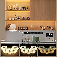 Vista 5 de Lichaser 6.56ft COB LED Strip Light, 6 Rolls of 3000K Flexible COB LED for Acoustic Panel and Wood Slat Wall Panels Parallel with Dimmable Touch