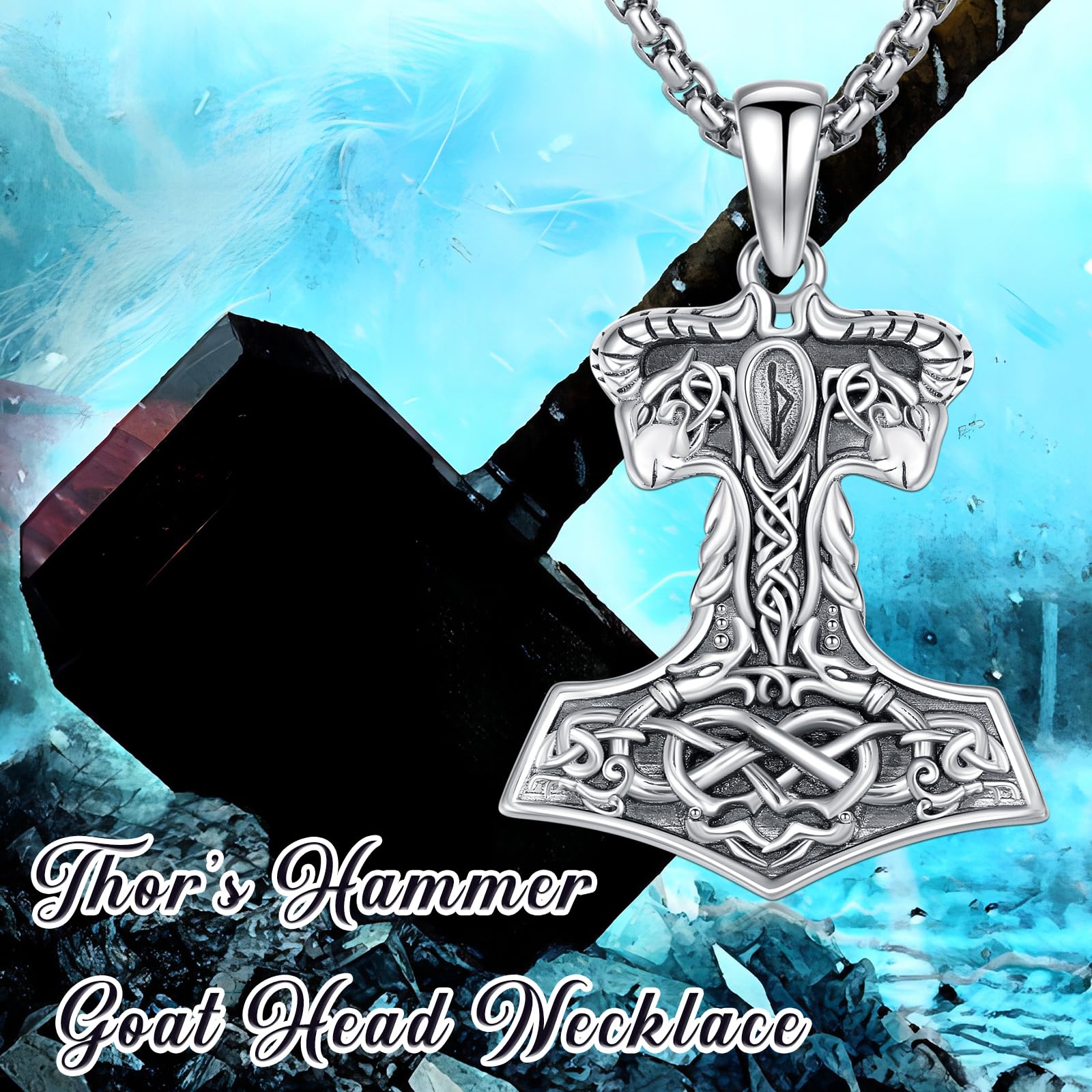 Kreuz Halskette für Herren 925 Sterlingsilber St. Christophe/Nagel/Atheist/Allah/Yahweh Anhänger Halskette mit Schutz Amulett Schmuck für den Ehemann