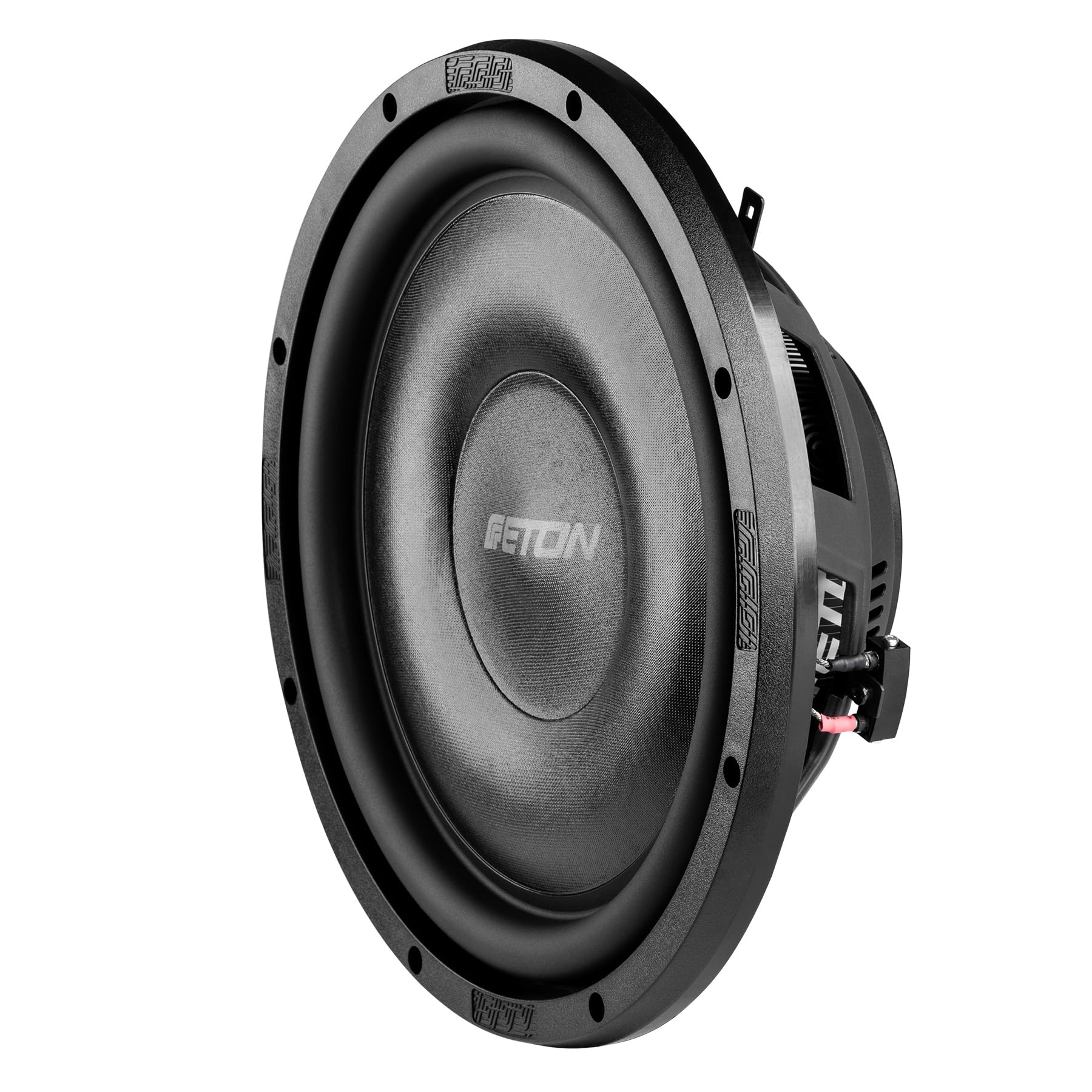 ETON PW 10 Flat – Druckvoller, Flacher 25 cm / 10 Zoll Langhub Subwoofer, Bass fürs Auto, Tiefton Lautsprecher mit Ferritmagnet, 2 x 2 Ohm Doppelschwingspule, 2 x 300 Watt